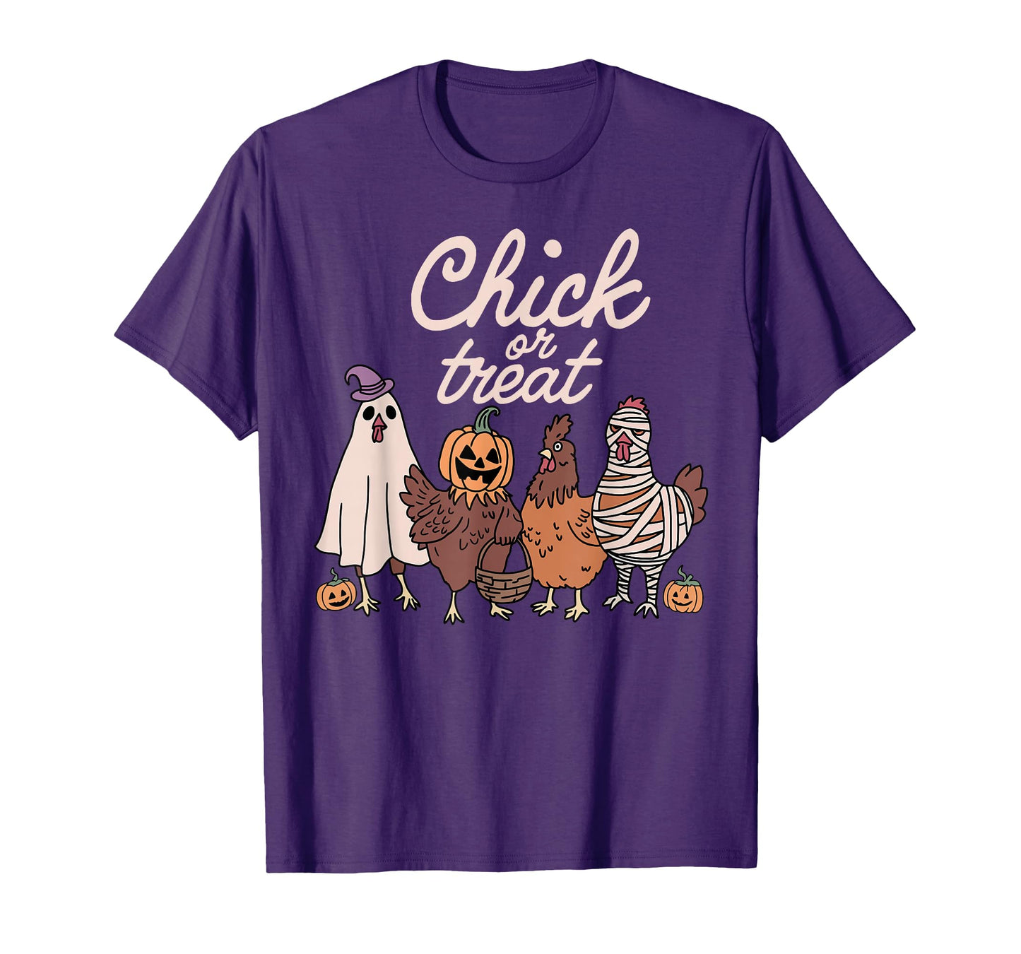 Chick Or Treat Spooky Season Halloween Chickens Ghost Mummy T-Shirt