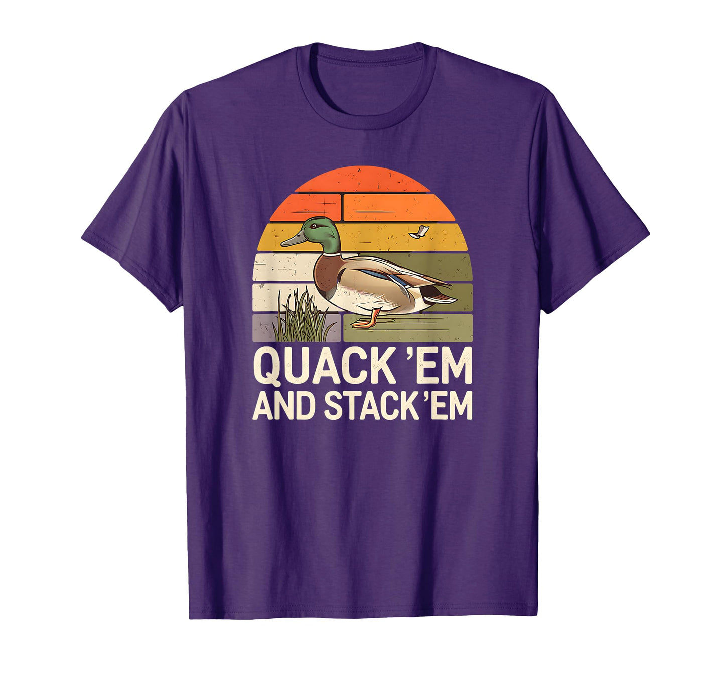 Duck Hunting Funny Mens Mallard Hunter Waterfowl USA Patriot T-Shirt