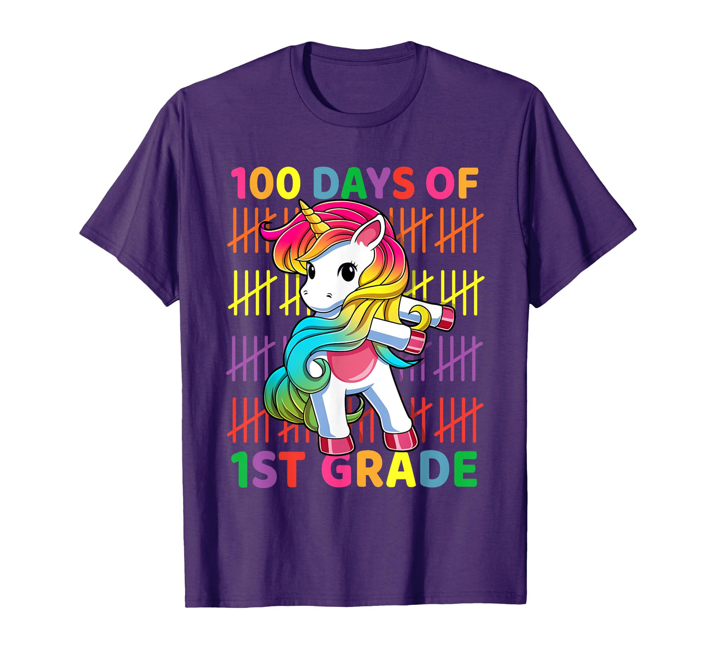 100 Days of 1st Grade Unicorn Flossing 100th Day Of School T-Shirt