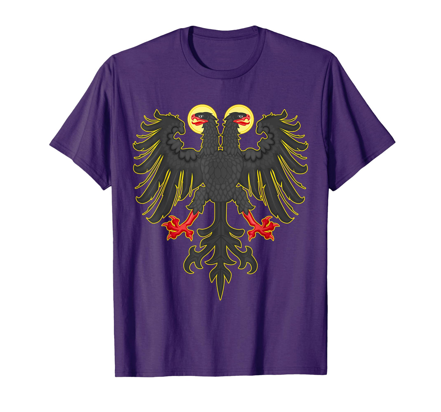 Historian's Choice HRE Holy Roman Empire Reichsadler Imperial Eagle Flag T-Shirt, Small, Black