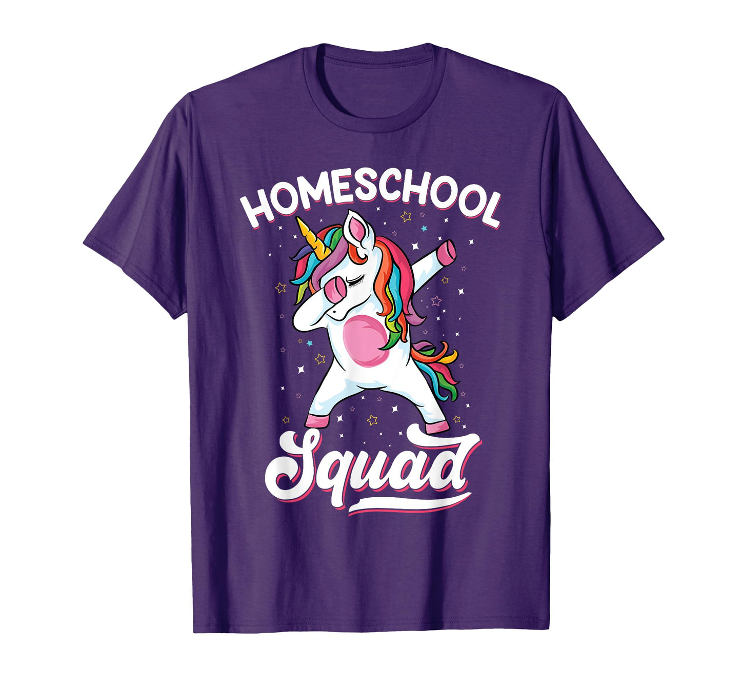 Magical cute Dabbing unicorn First Day Of School Homeschool T-Shirt