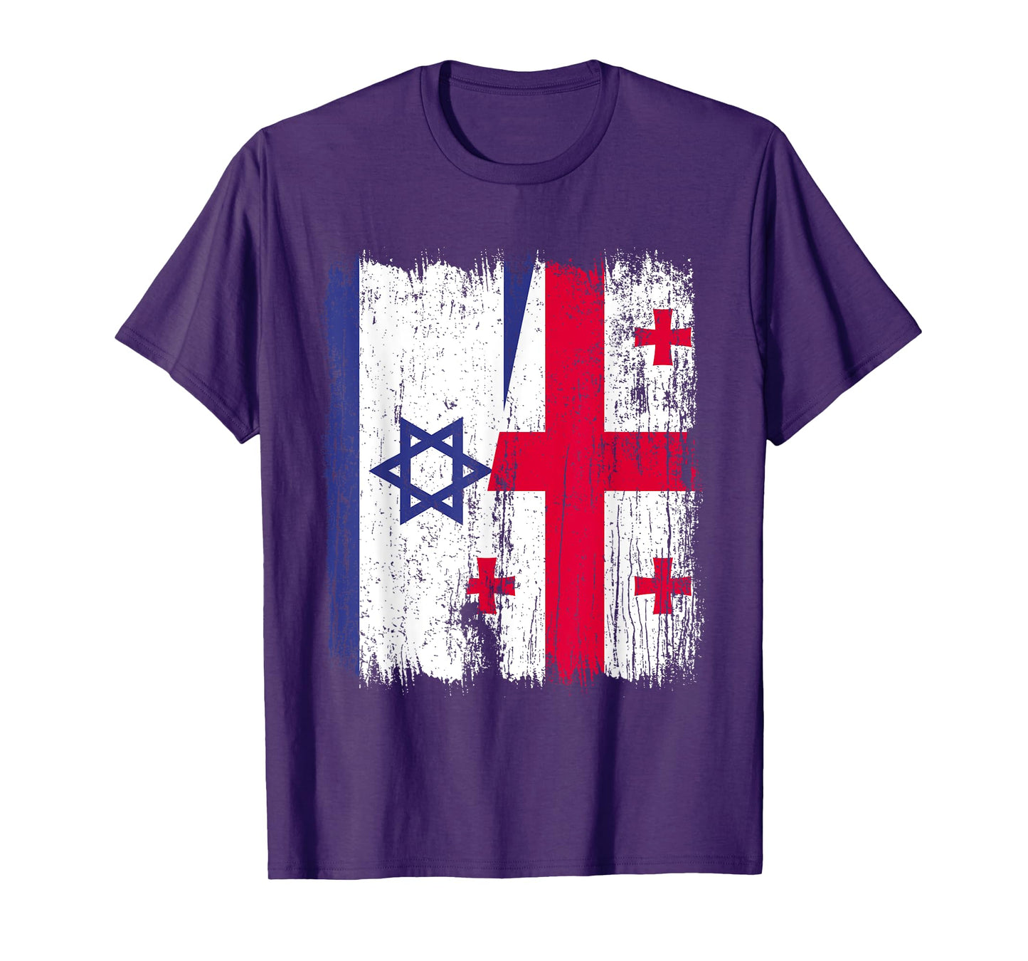 Israel Georgia Half Flag Israeli Georgian Roots T-Shirt