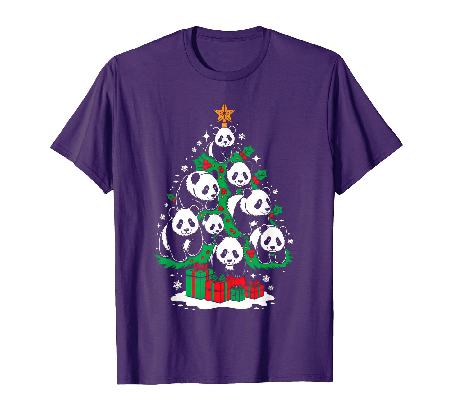 Panda Tree Christmas Panda Lover Xmas Squad Men Women Kids T-Shirt