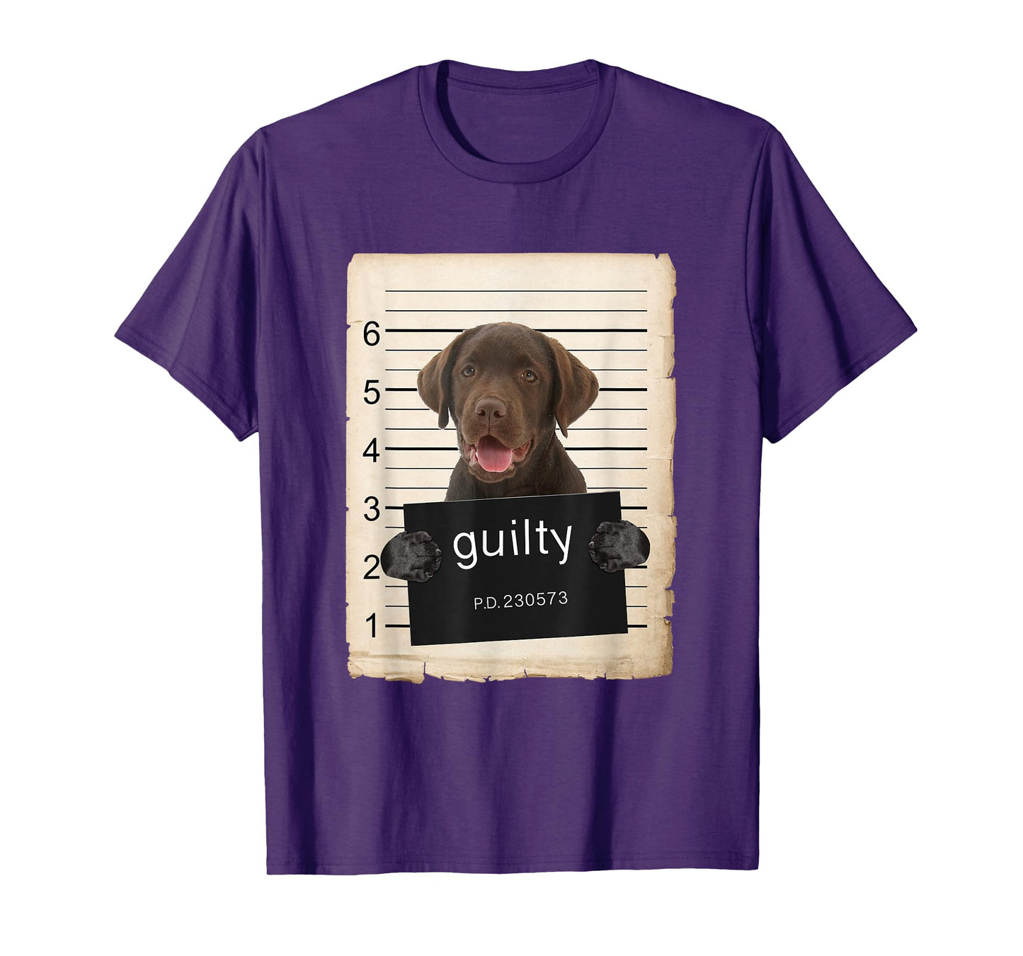 Chocolate Lab Labrador Dog Mug Shot Bad Dog T-Shirt