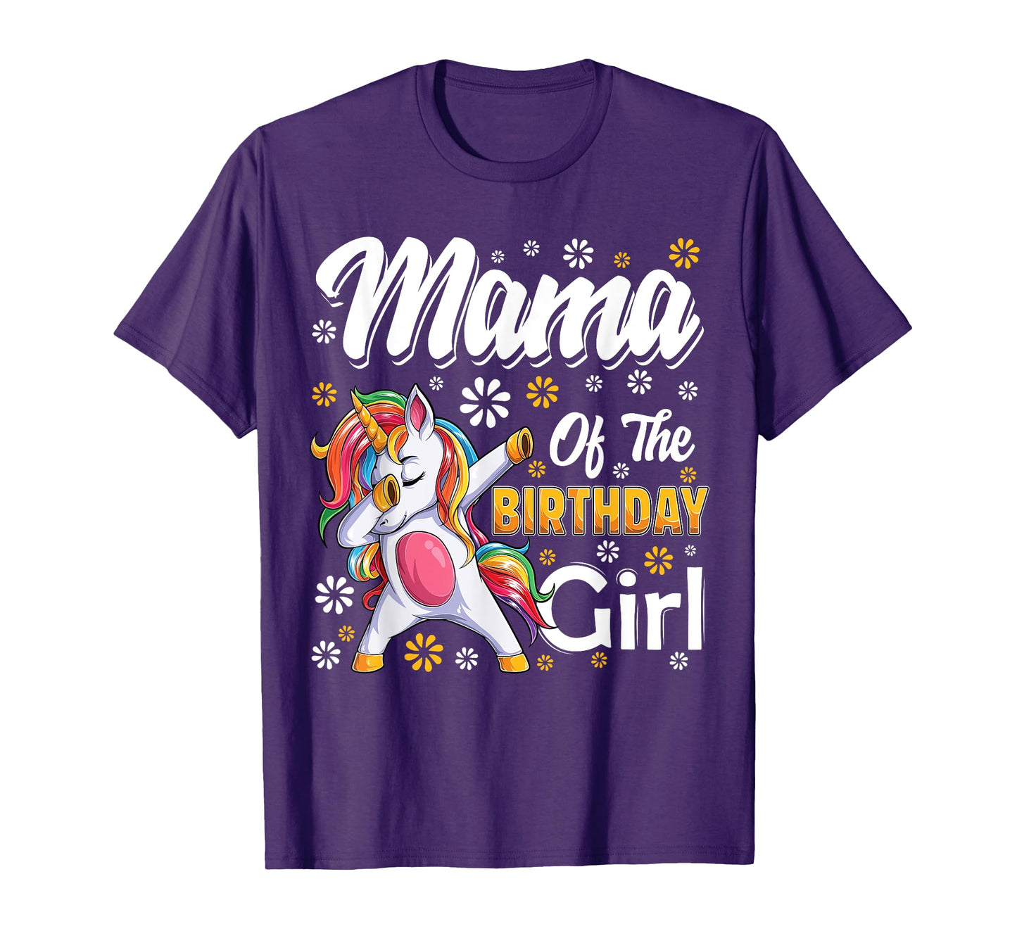 awesome dabbing unicorn birthday Mama Family Matching T-Shirt
