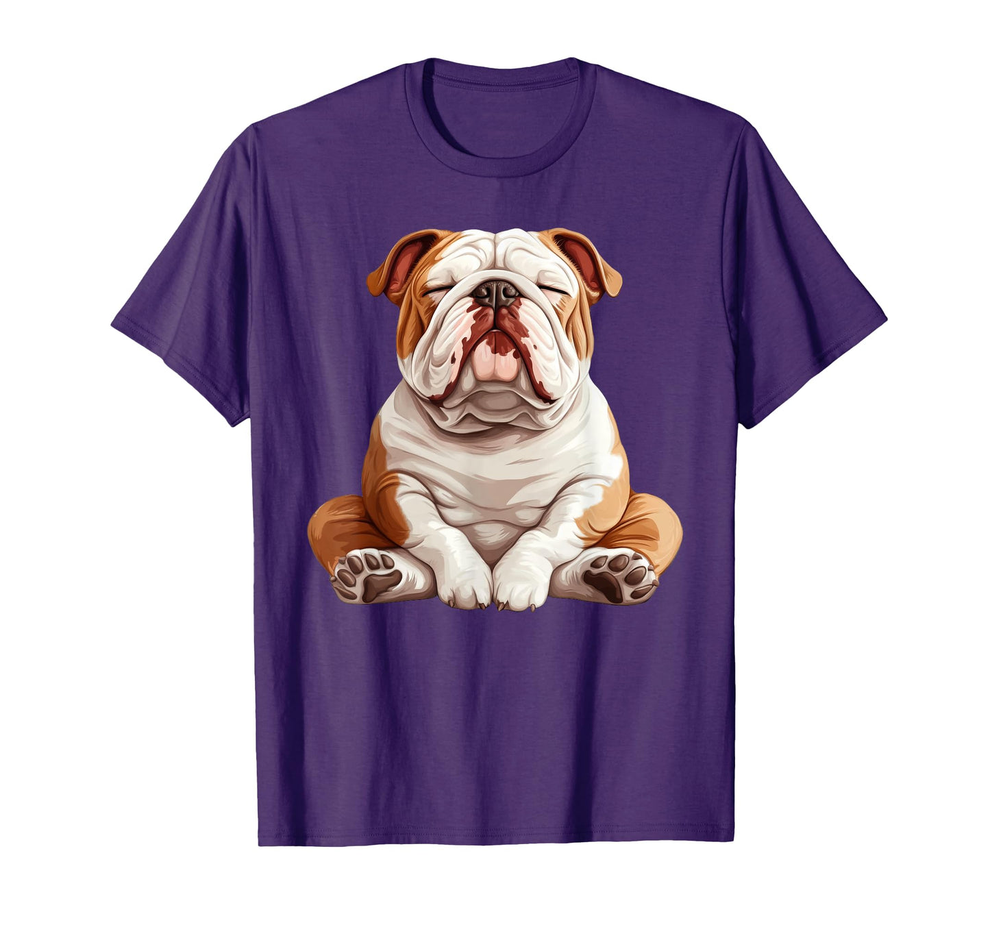English Bulldog Dog Meditation Yoga T-Shirt
