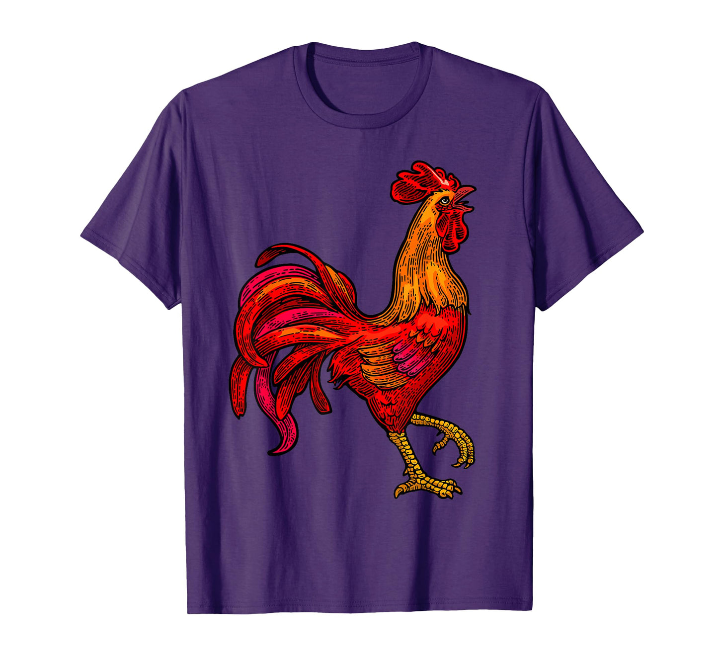 Red Rooster Vintage Retro Farmer Shirt Cock Bird Rooster T-Shirt