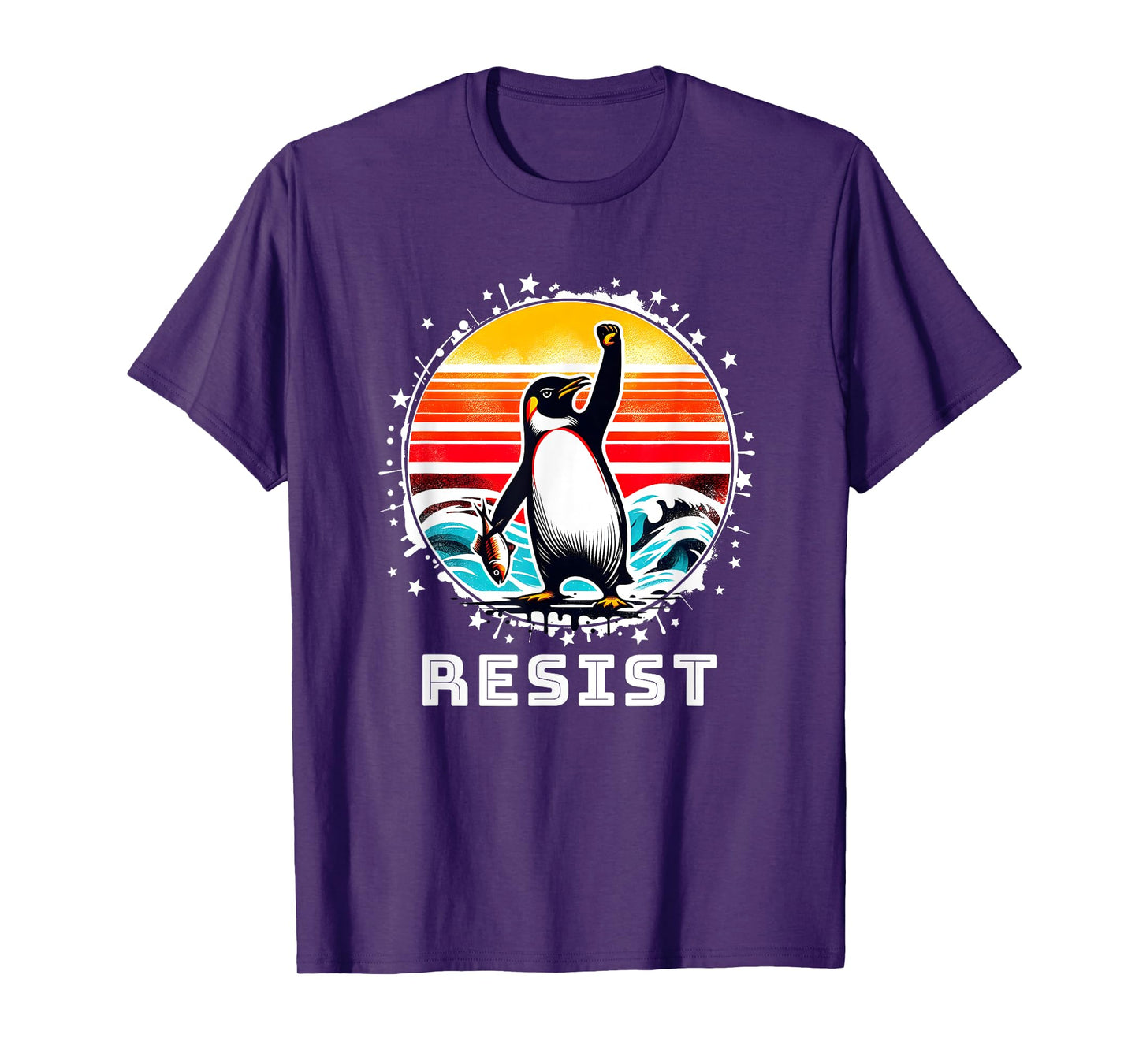 Funny Penguin Resist Penguins Protest Against Tariffs T-Shirt
