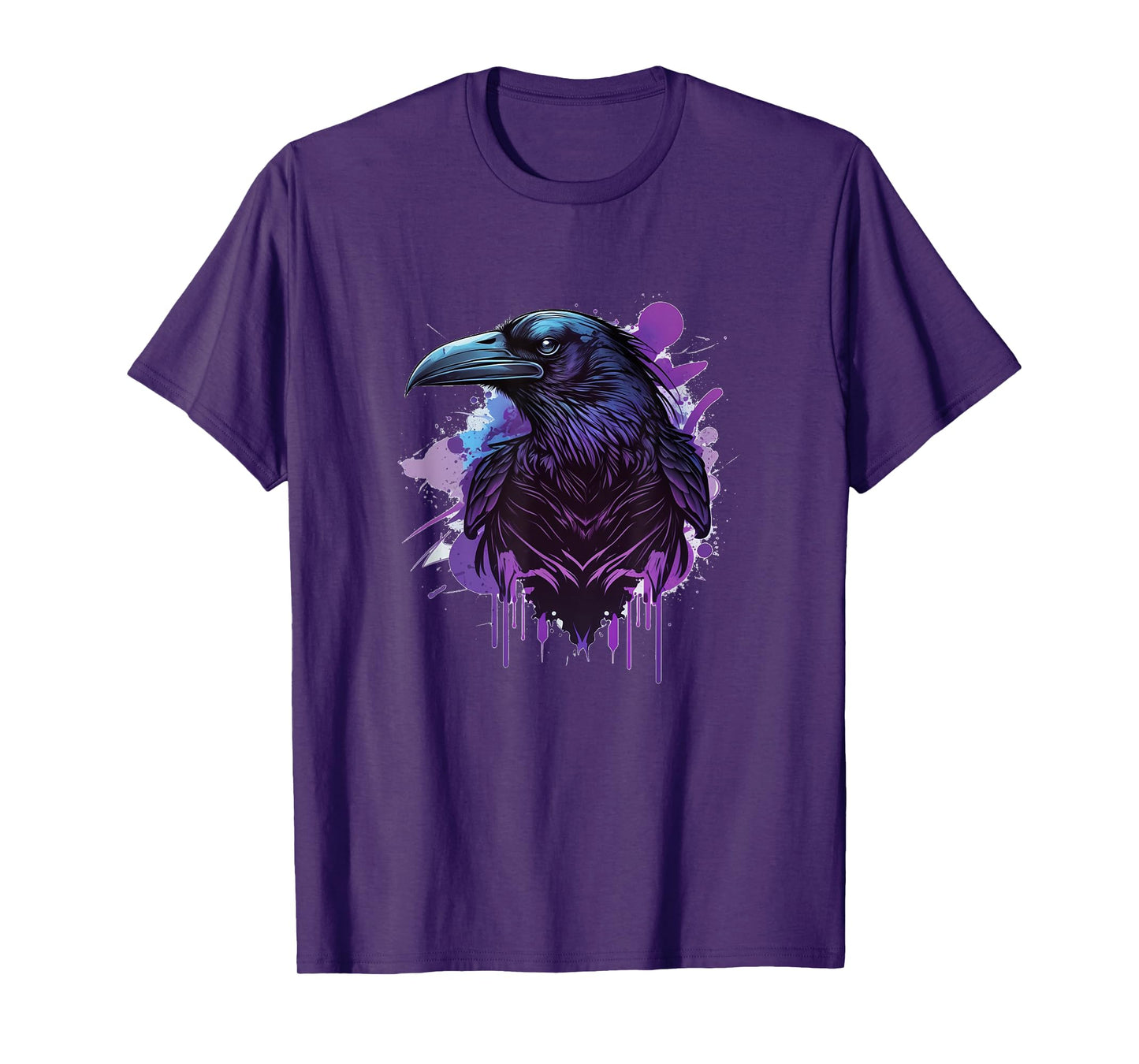 Raven Graphic Goth Black Crow T-Shirt