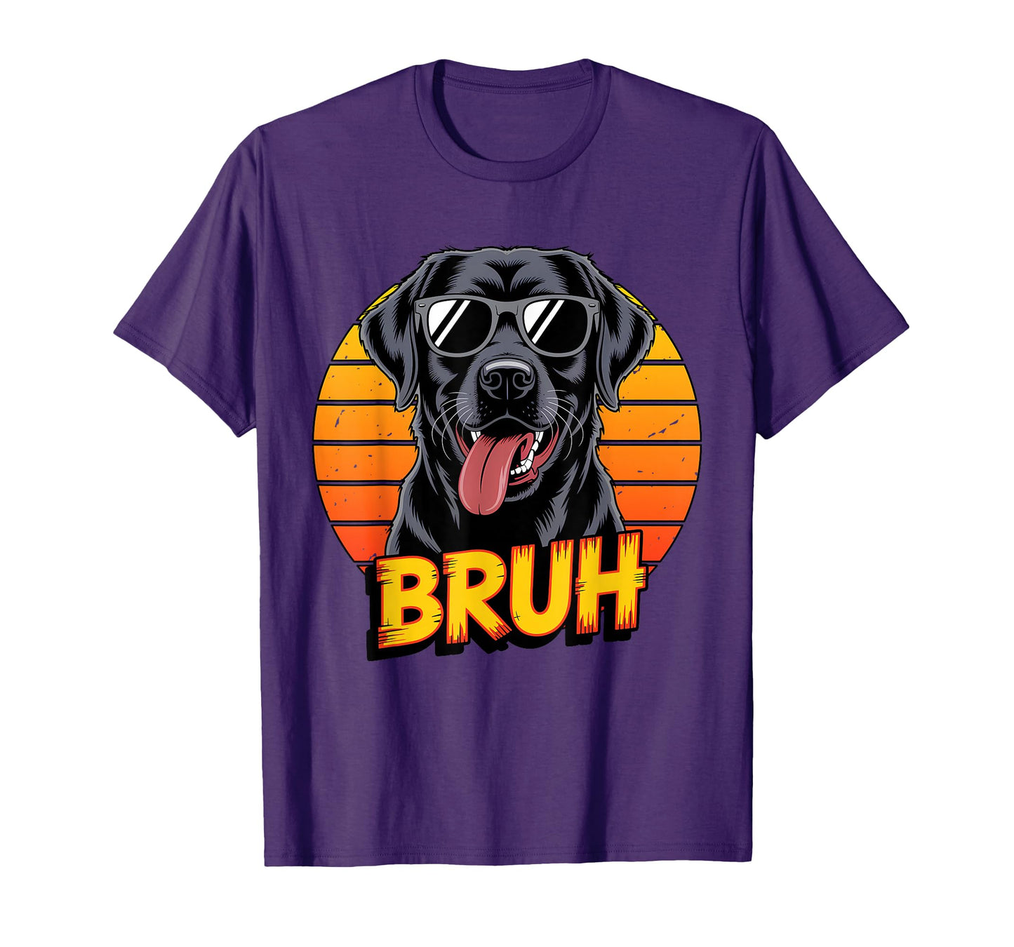 Bruh Black Labrador Retriever in Sunglasses Black Lab Dog T-Shirt