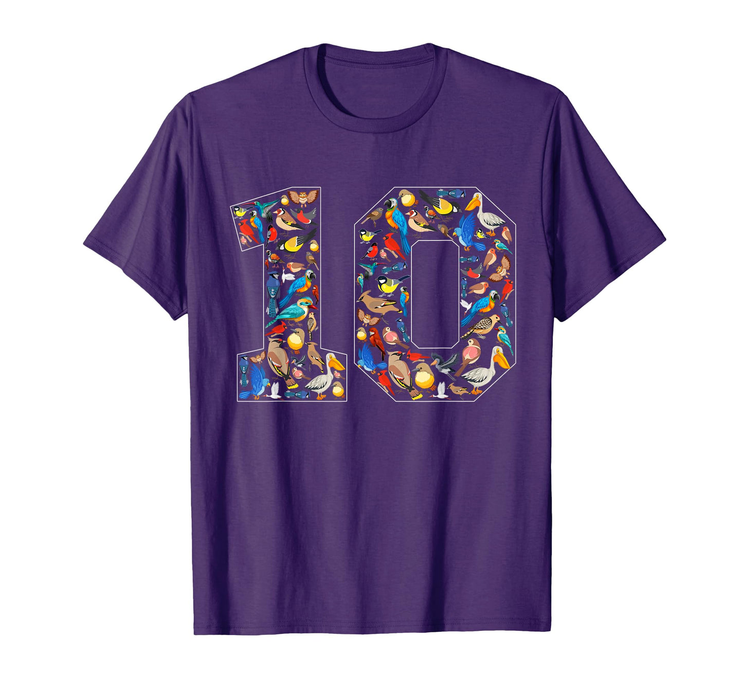 10th Birthday Birds Theme 10 Year Old Bird Lover Birthday T-Shirt