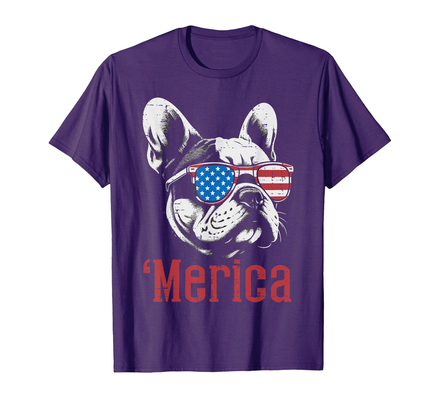 4th Of July Dog French Bulldog Merica Patriot Women Men Kids T-Shirt