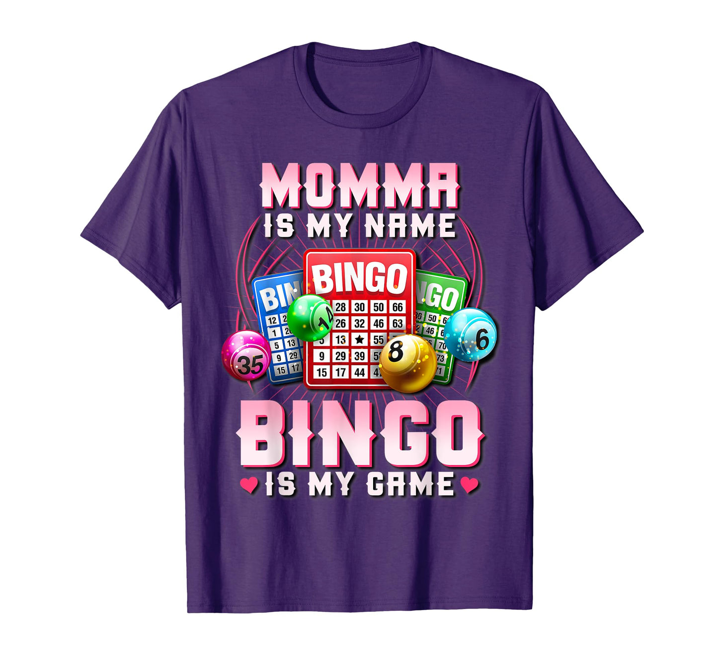 Bingo Player Momma Is My Name Bingo Is My Game Xmas T-Shirt