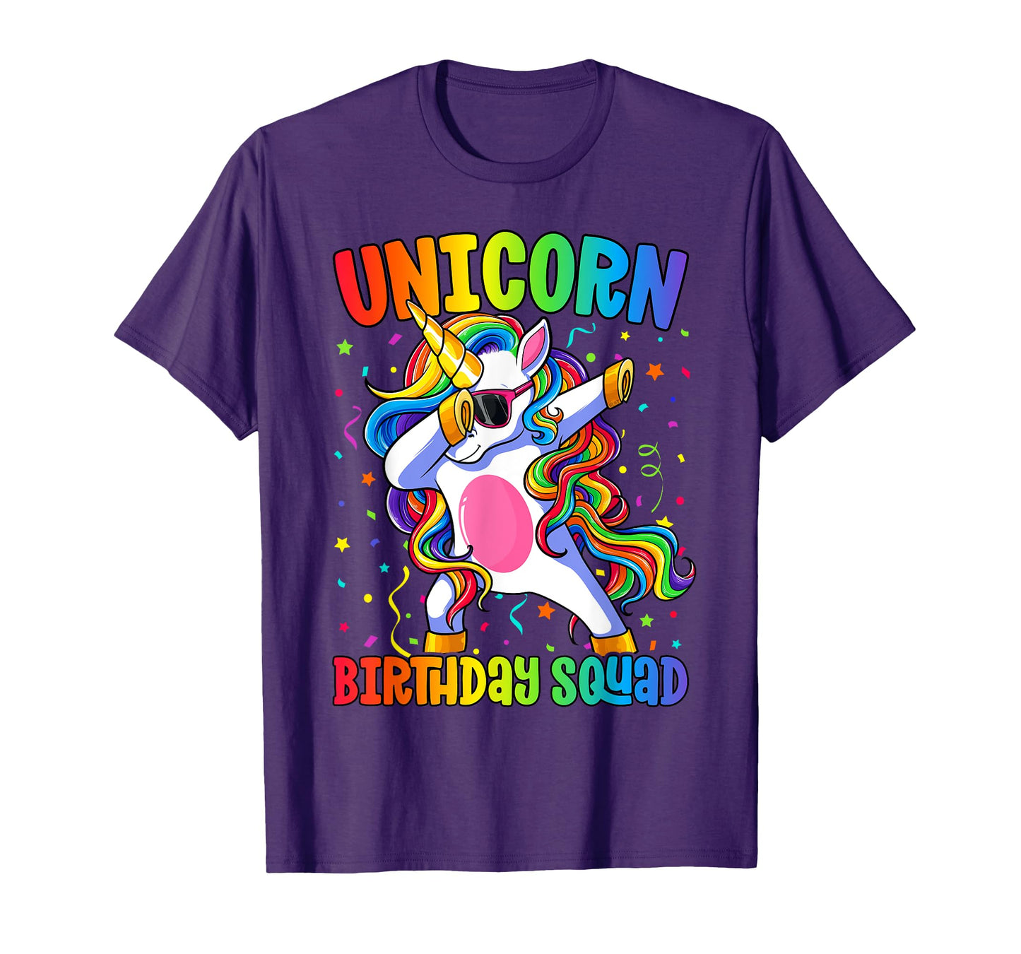 Birthday Squad Shirt Kids Dabbing Unicorn Birthday T-Shirt
