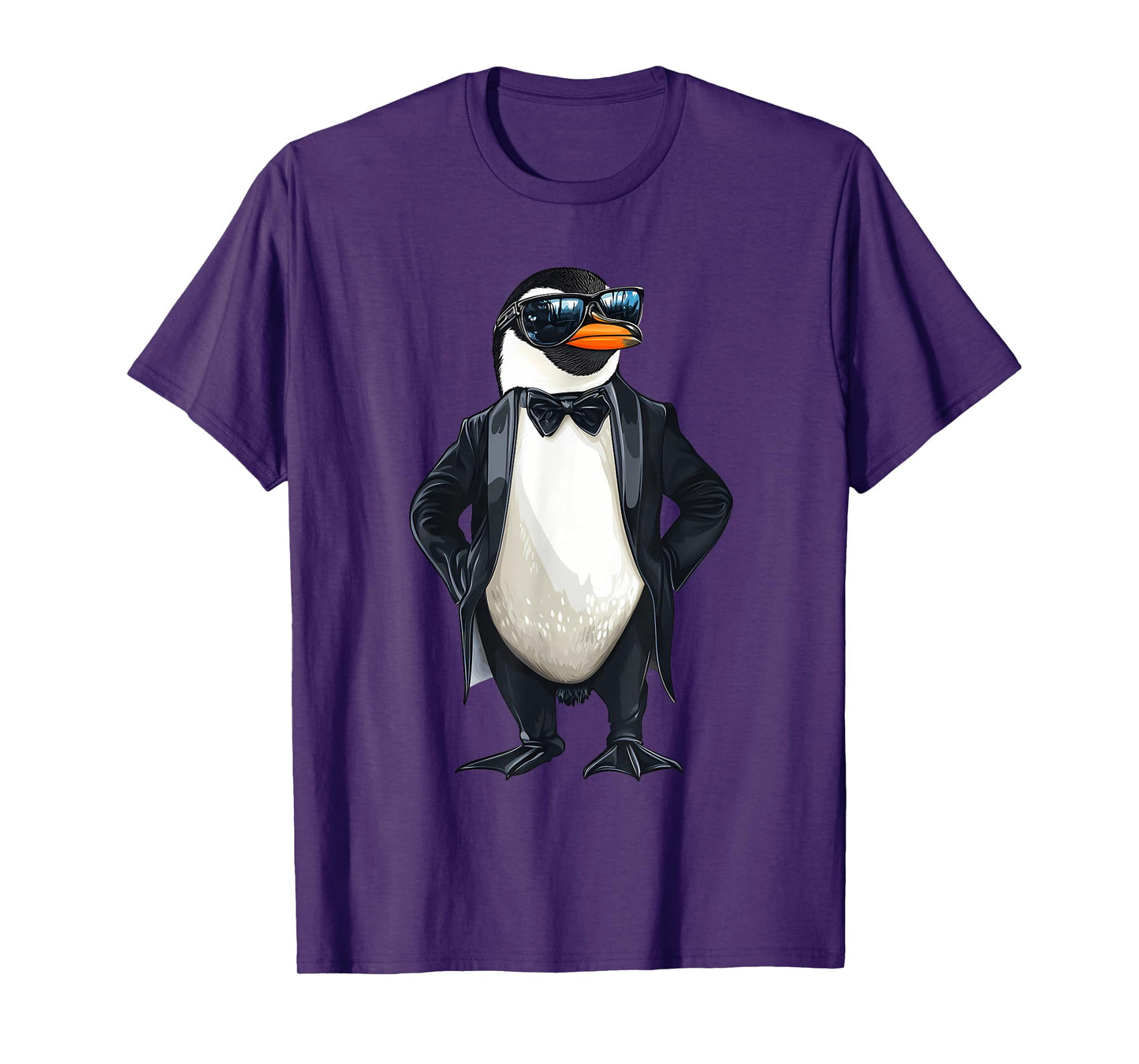 Funny Penguin Tuxedo Graphic T-Shirt