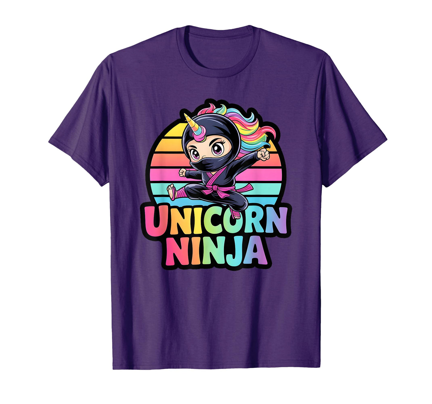 Kawaii UNICORN NINJA Birthday Cute I Like Fancy Dress Squad T-Shirt