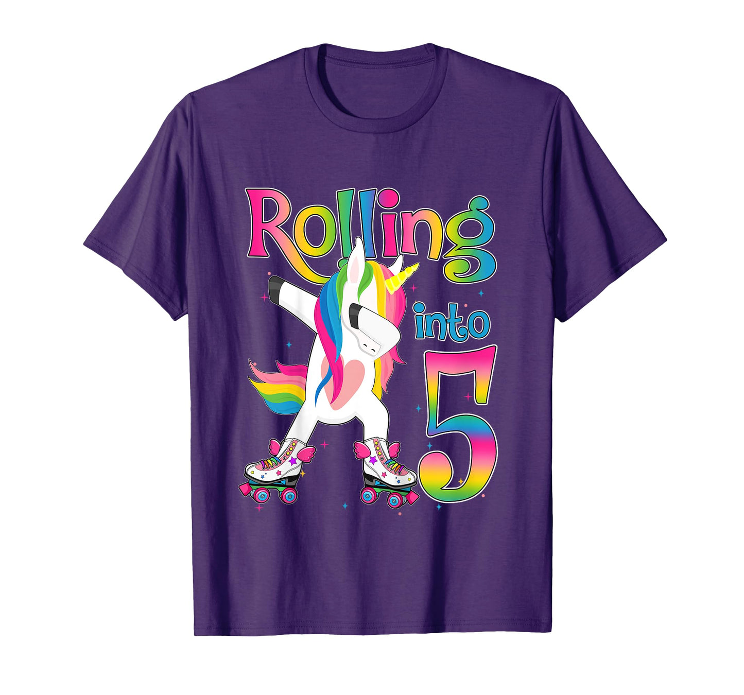 Rolling Into 5 years Let's Roll I'm Turning 5 Roller Skate T-Shirt