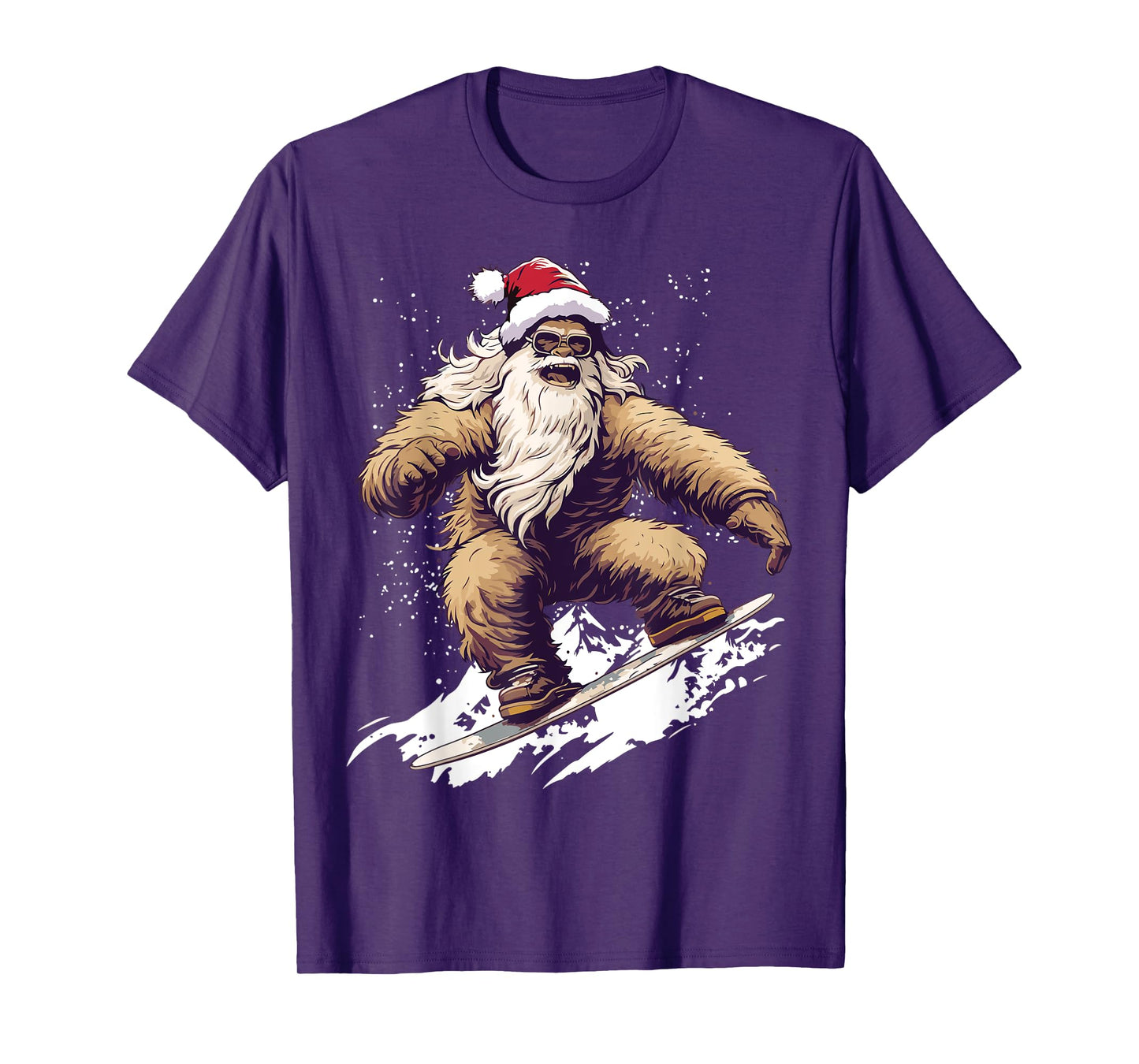 Santa Bigfoot Sasquatch Christmas Xmas Mens Womens Kids T-Shirt