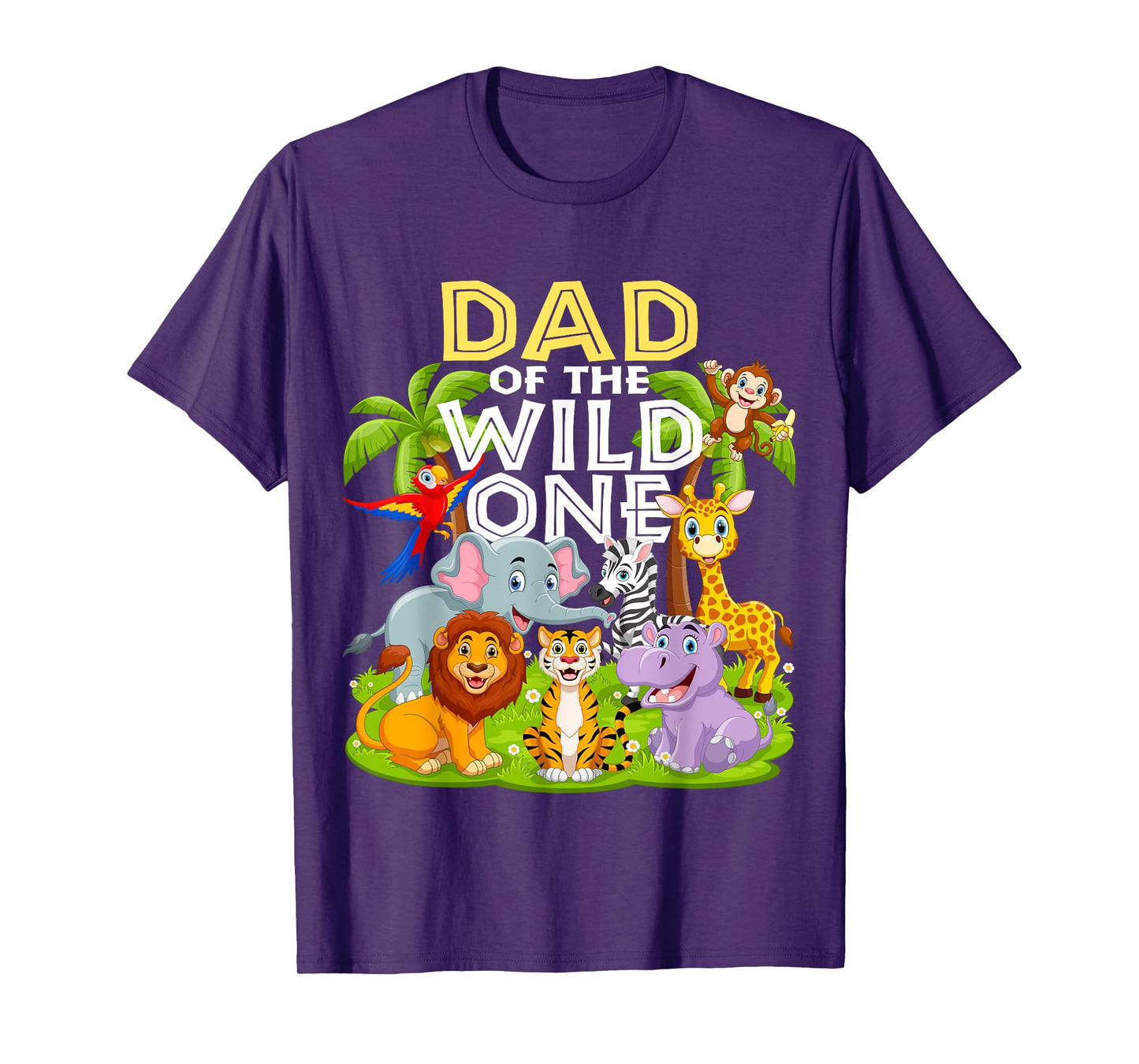 Dad Of The Wild One 1st Birthday Zoo Animal Safari Jungle T-Shirt