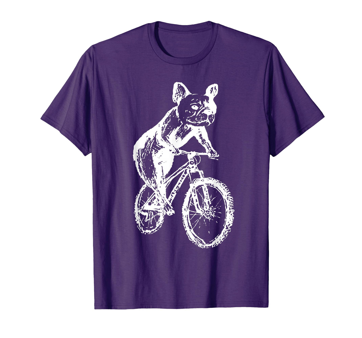French Bulldog On A Bike Retro Dog Riding Bicycle Cycling T-Shirt
