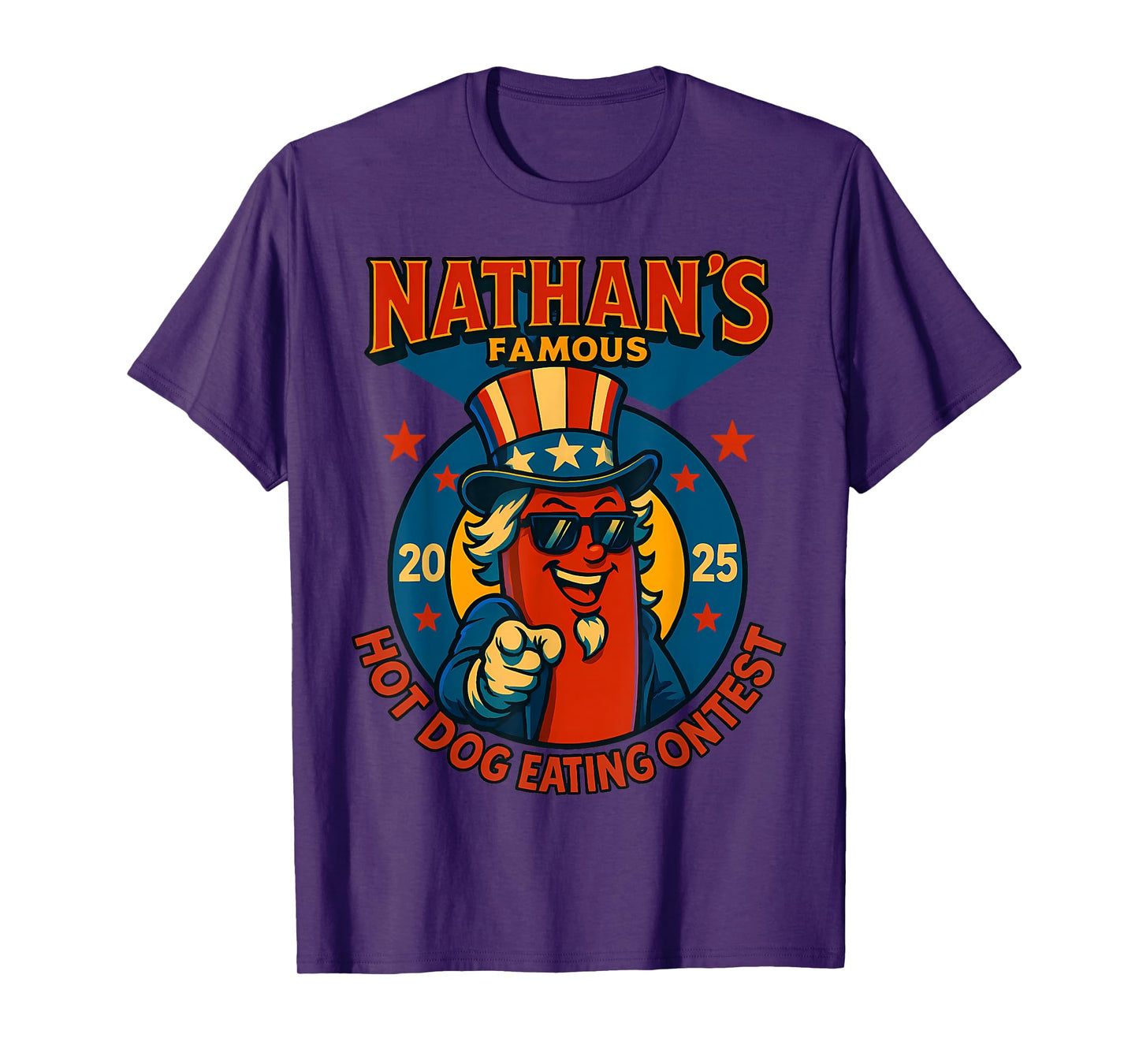 Funny Nathan’s Famous Hot Dog Eating Contest 2025 T-Shirt