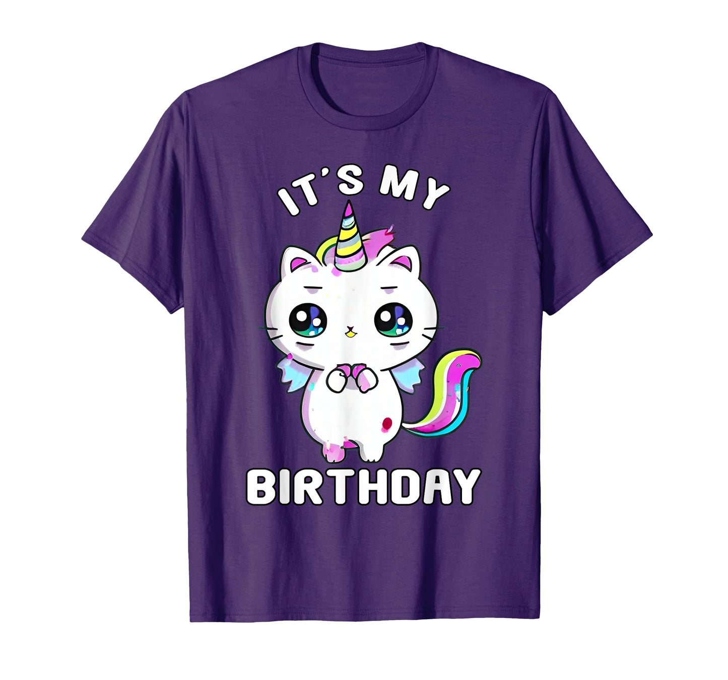 It's My Birthday Caticorn Meowgical Cat Kittycorn Unicorn T-Shirt for Men Women Kids
