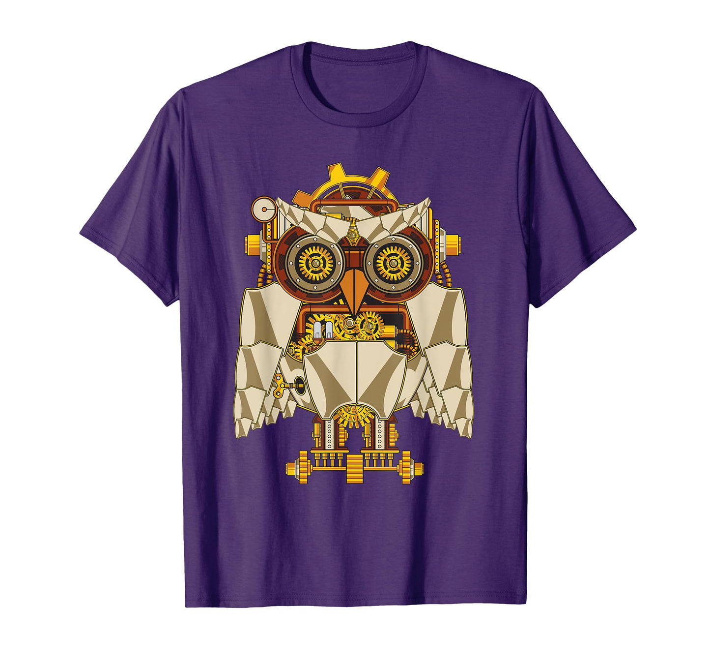 Steampunk Mechanical Owl Gear Cogs T-shirt Clockwork Shirt