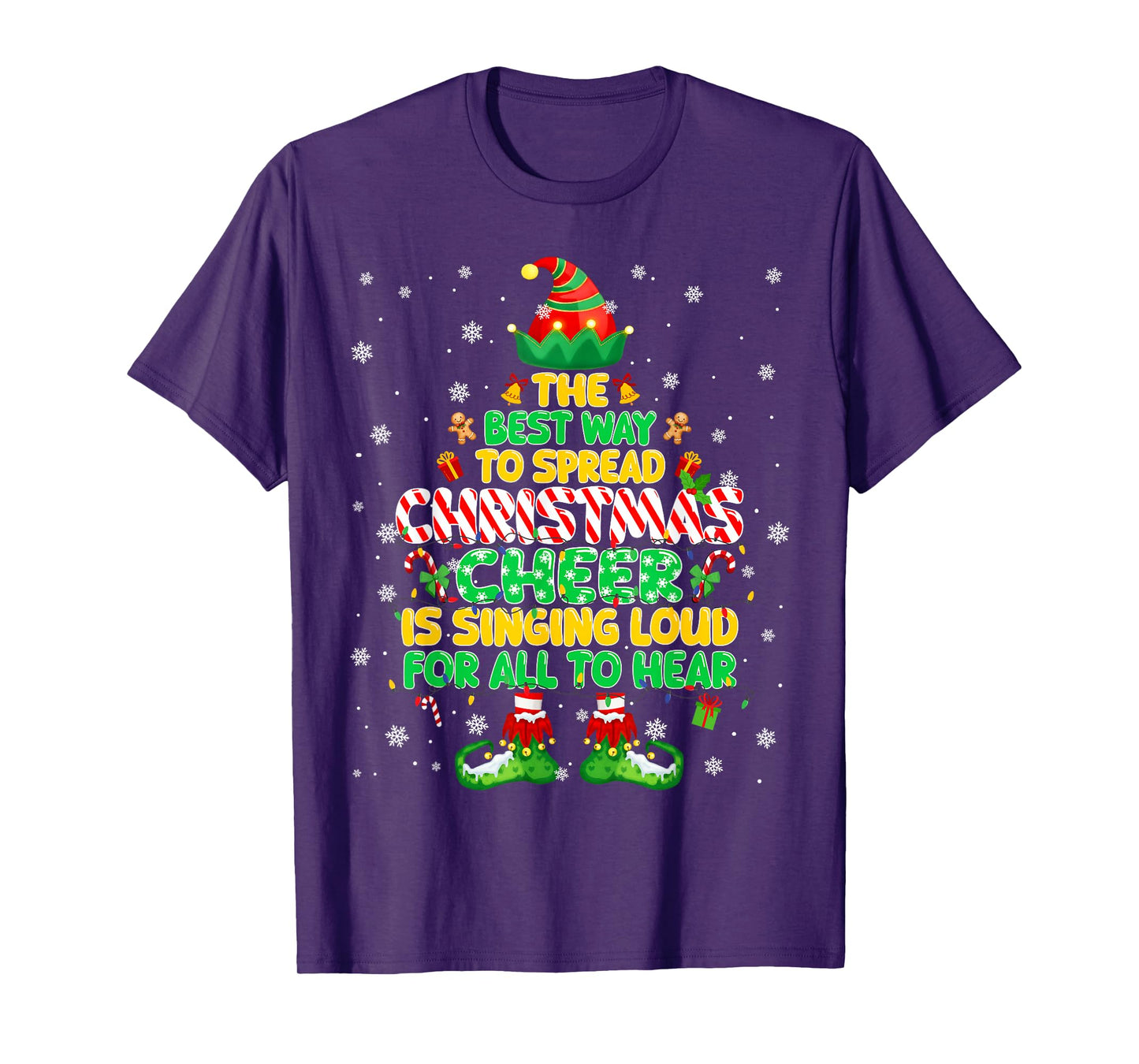 The Best Way to Spread Christmas Elf Xmas Boys Mens Kids T-Shirt