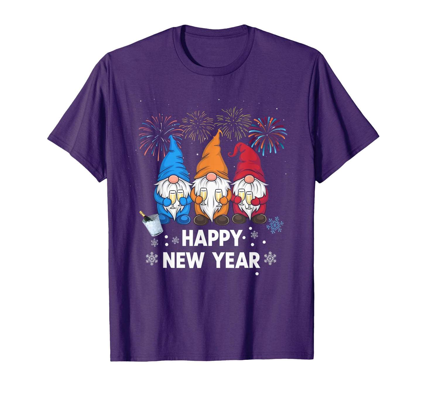 Happy New Years Eve Party Gnomes Matching Family Outfit T-Shirt