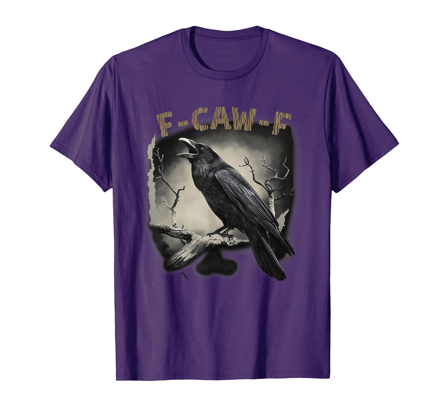 Black Crow, F-Caw-F Funny Black Bird T-Shirt