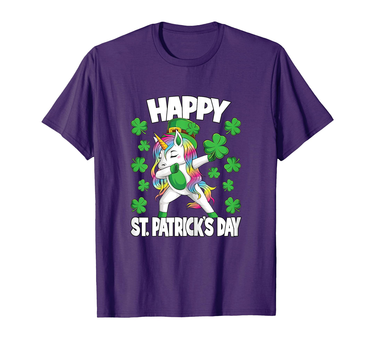 Happy St Patricks Day Irish Unicorn Lepricorn Girls Kids T-Shirt