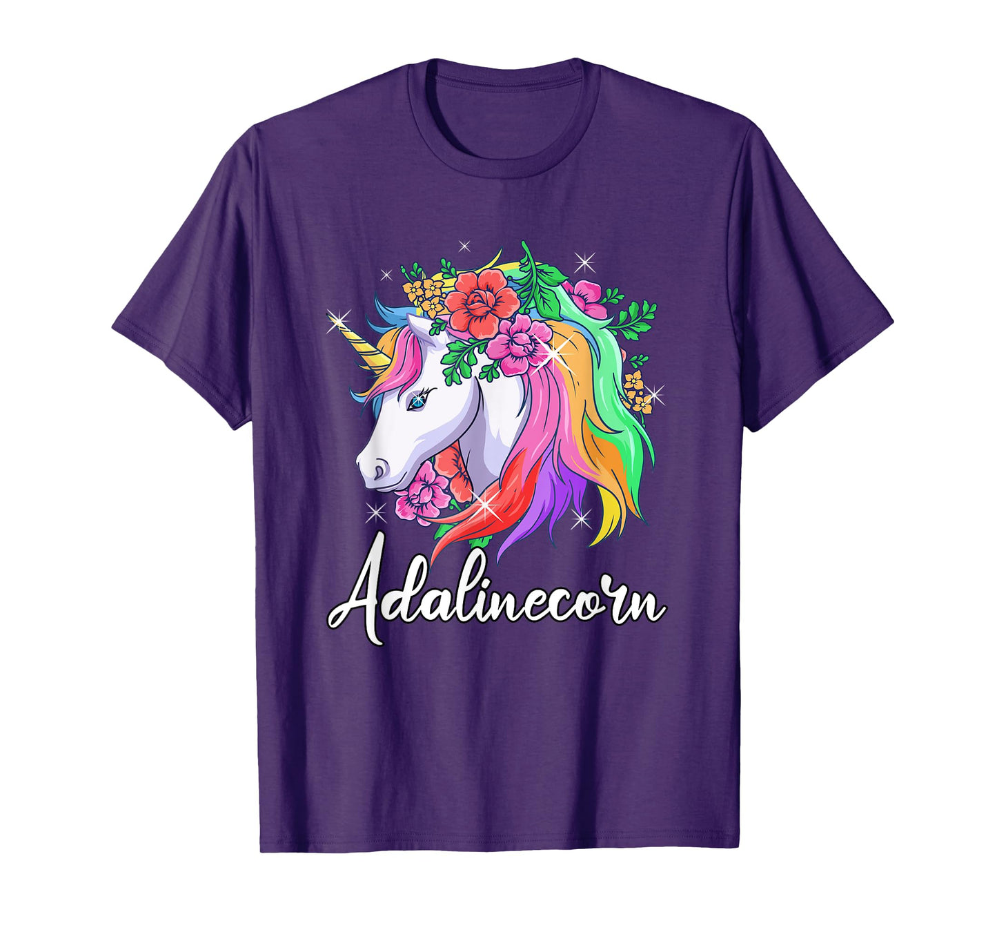 Cute Adalinecorn Personalized Name Unicorn Adaline T-Shirt