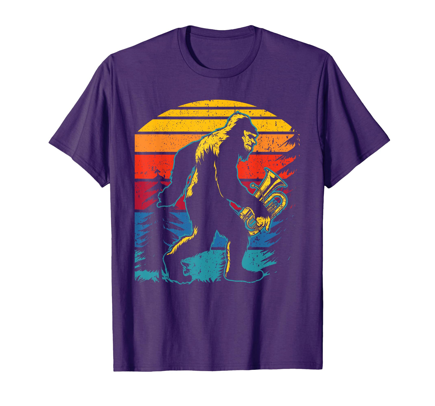Bigfoot Lover Tuba Player Musical Instrument Musician T-Shirt