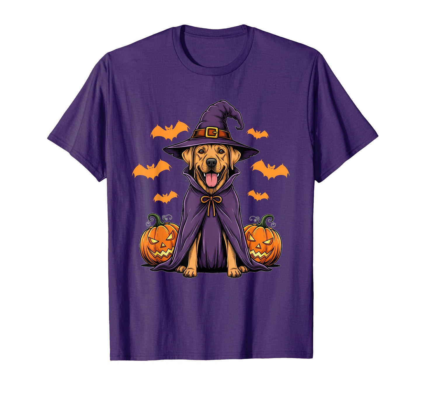 Labrador Retriever Dog Witch Halloween Pumpkin Costume T-Shirt