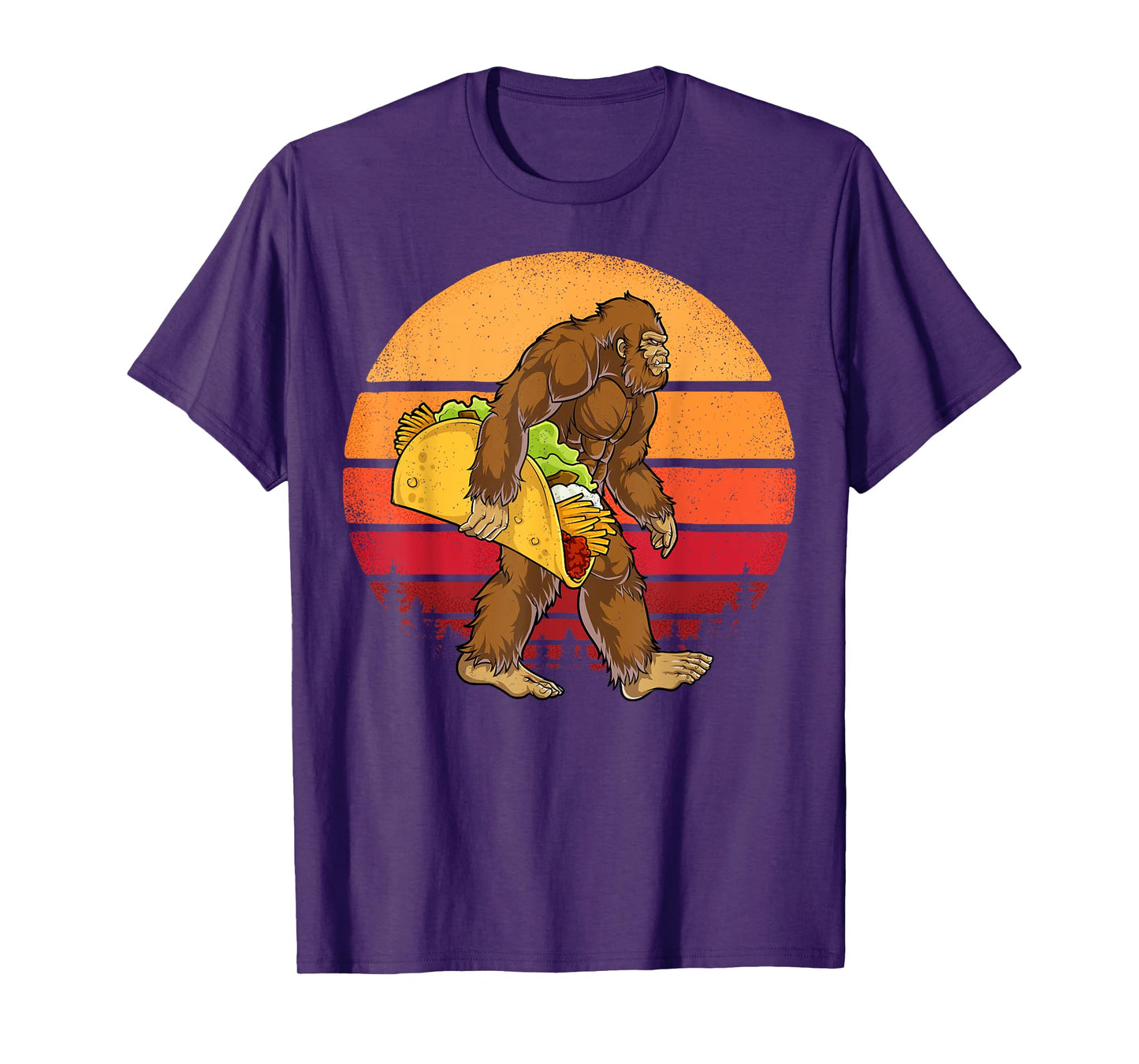 Bigfoot Carrying Taco Funny Cinco de Mayo Boys Men Sasquatch T-Shirt