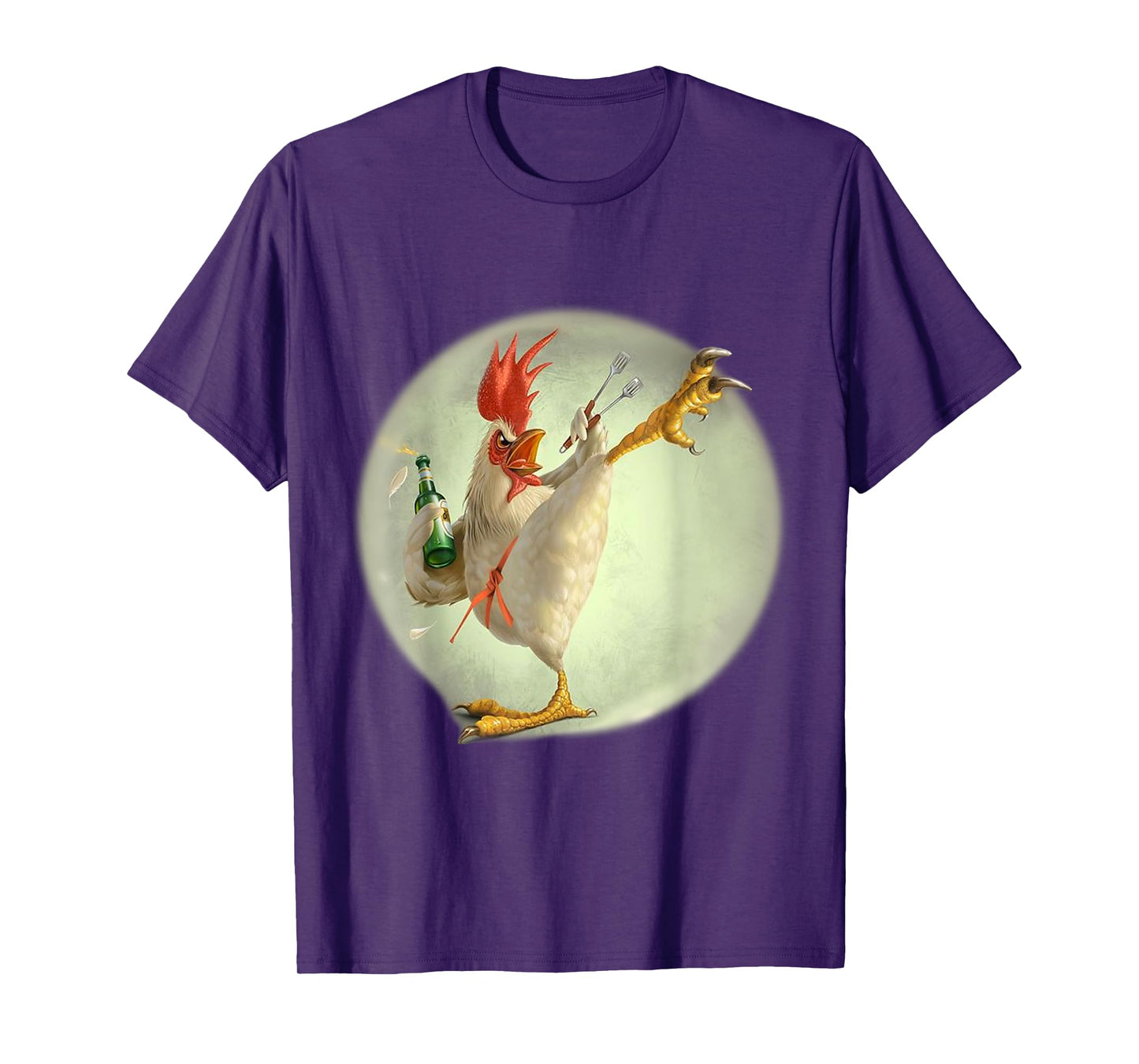 Eagerlys Funny Chicken Kungfu Art Drinking Drunk - Rooster T-Shirt