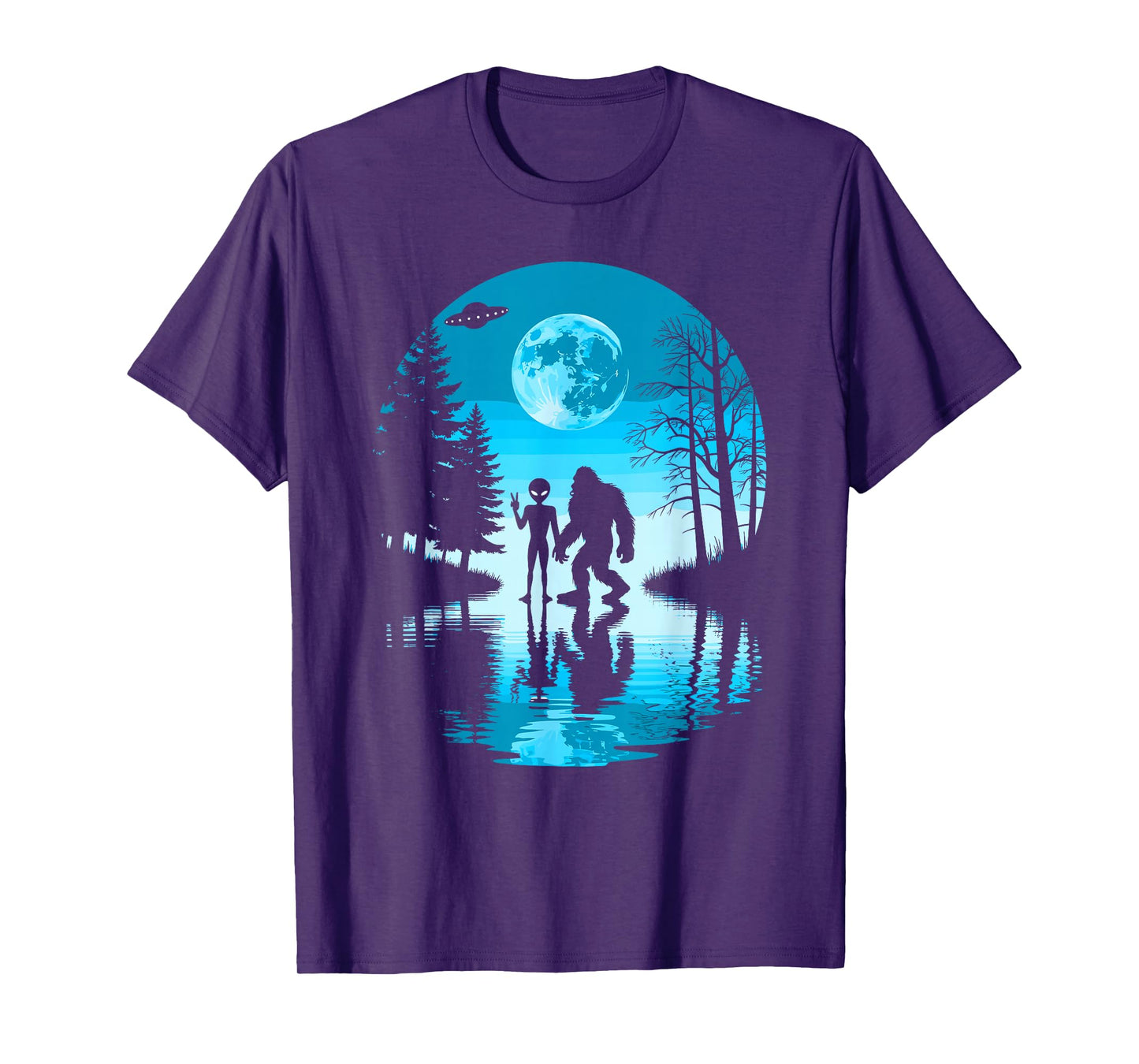 Funny Bigfoot & Alien | UFO & Sasquatch T-Shirt