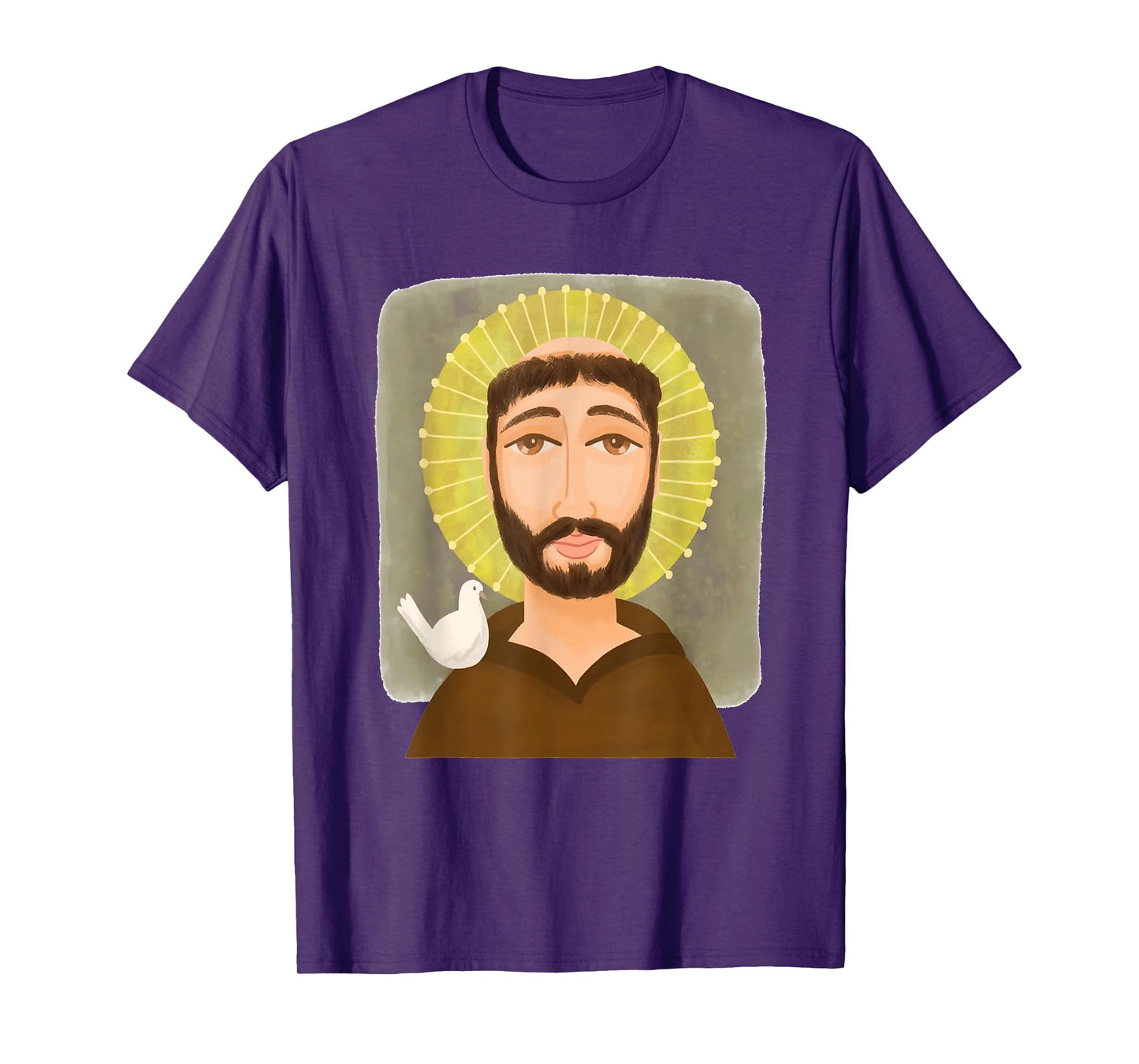 St Francis of Assisi Art Patron Saint of Animals Catholic T-Shirt