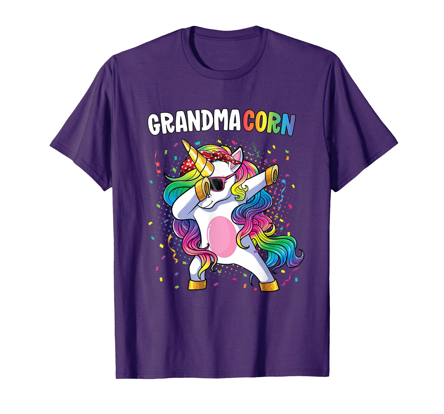 Grandmacorn Women Unicorn Birthday Dabbing Unicorn Grandma T-Shirt