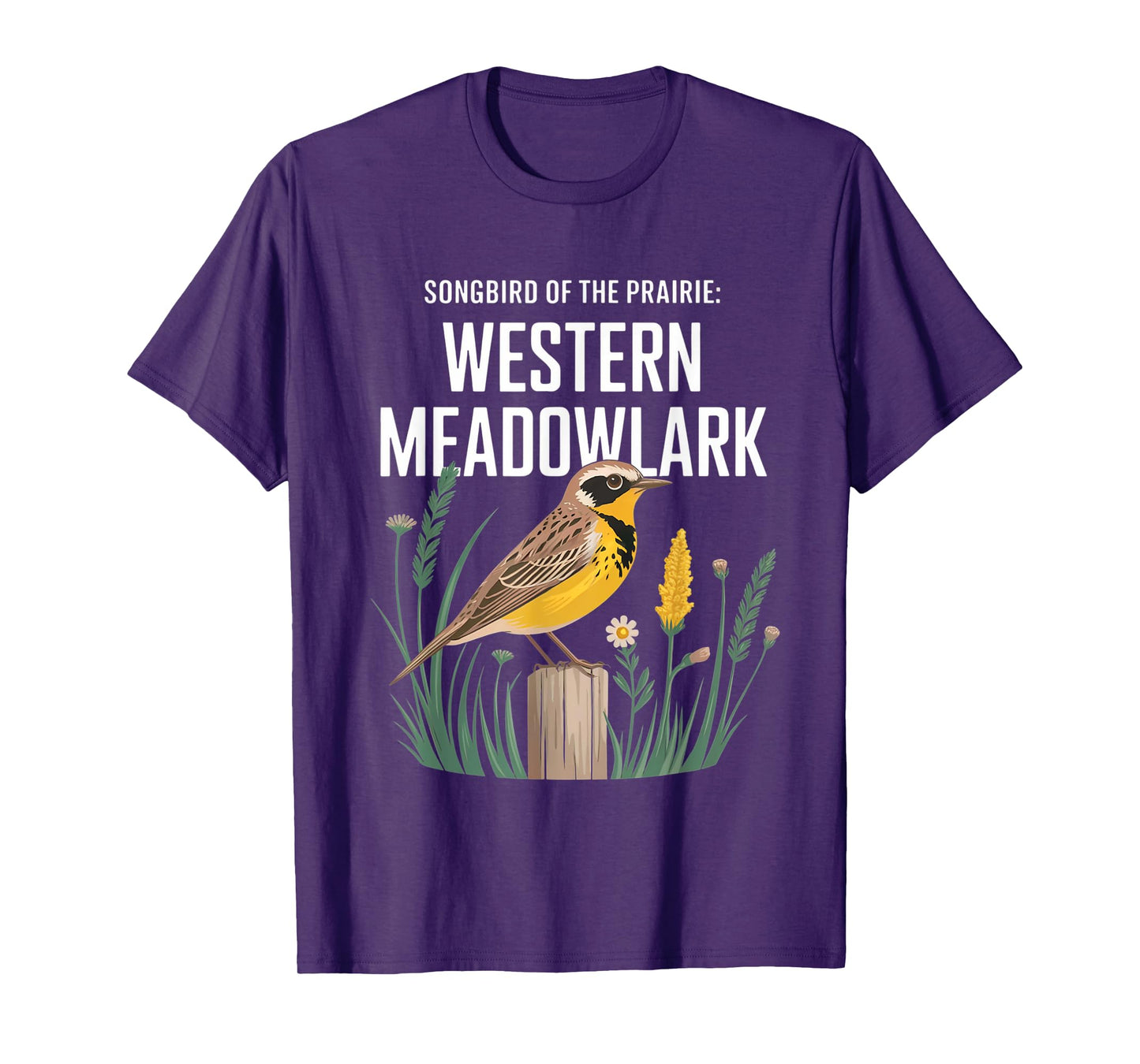 Western Meadowlark – Prairie Songbird Lover Design T-Shirt