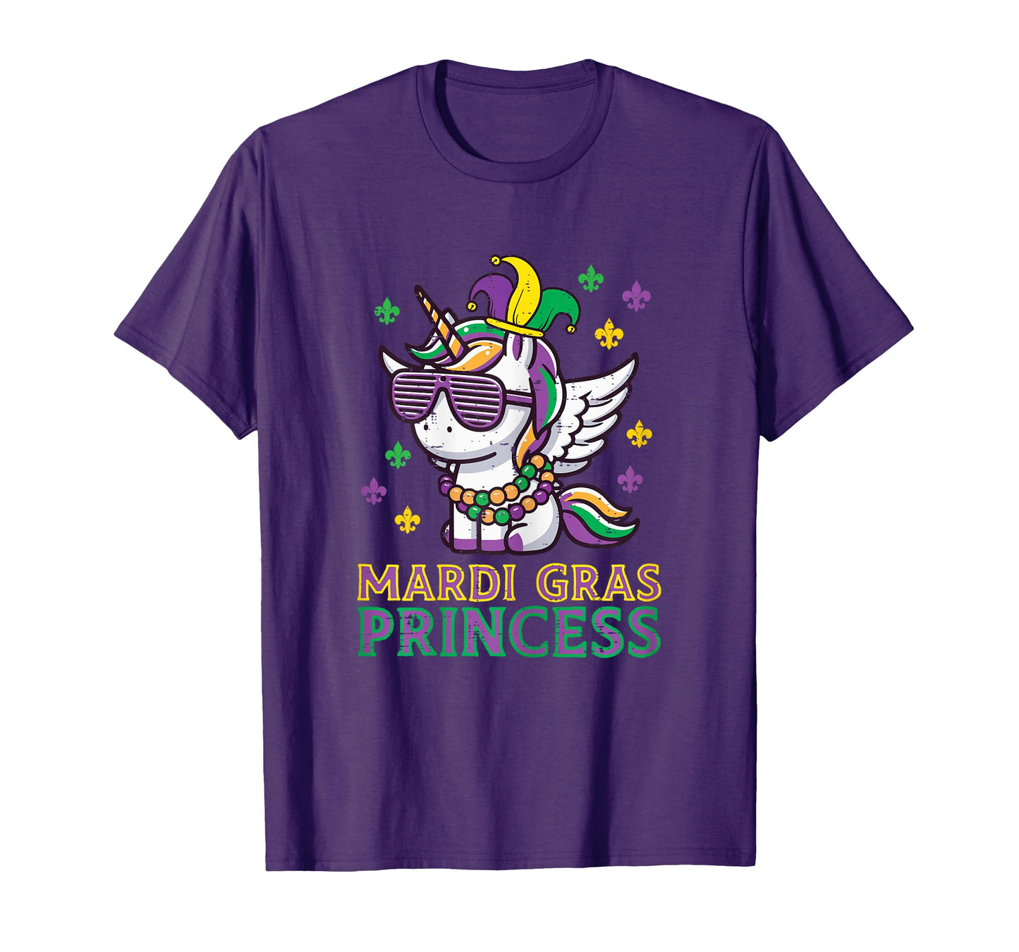 Mardi Gras Princess Unicorn Fat Tuesday Girls Kids Toddler T-Shirt