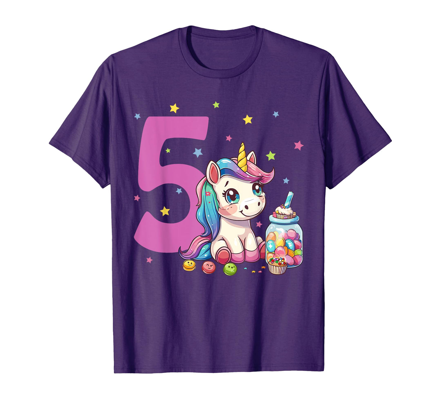 Magical Unicorn 5th Birthday Celebration T-Shirt