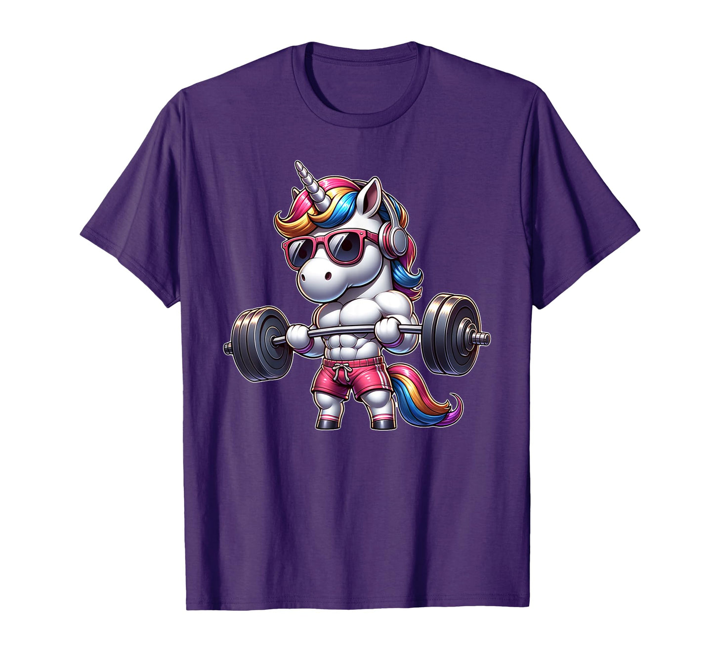 Unicorn Funny Gym Weightlifting Bodybuilder Fitness Workout T-Shirt