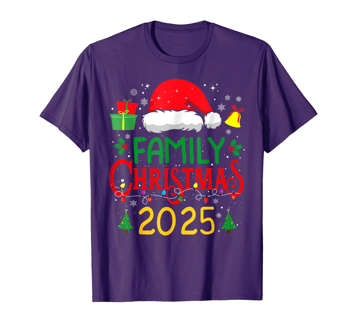 Family Christmas 2025 Matching Outfit Xmas Squad Santa T-Shirt