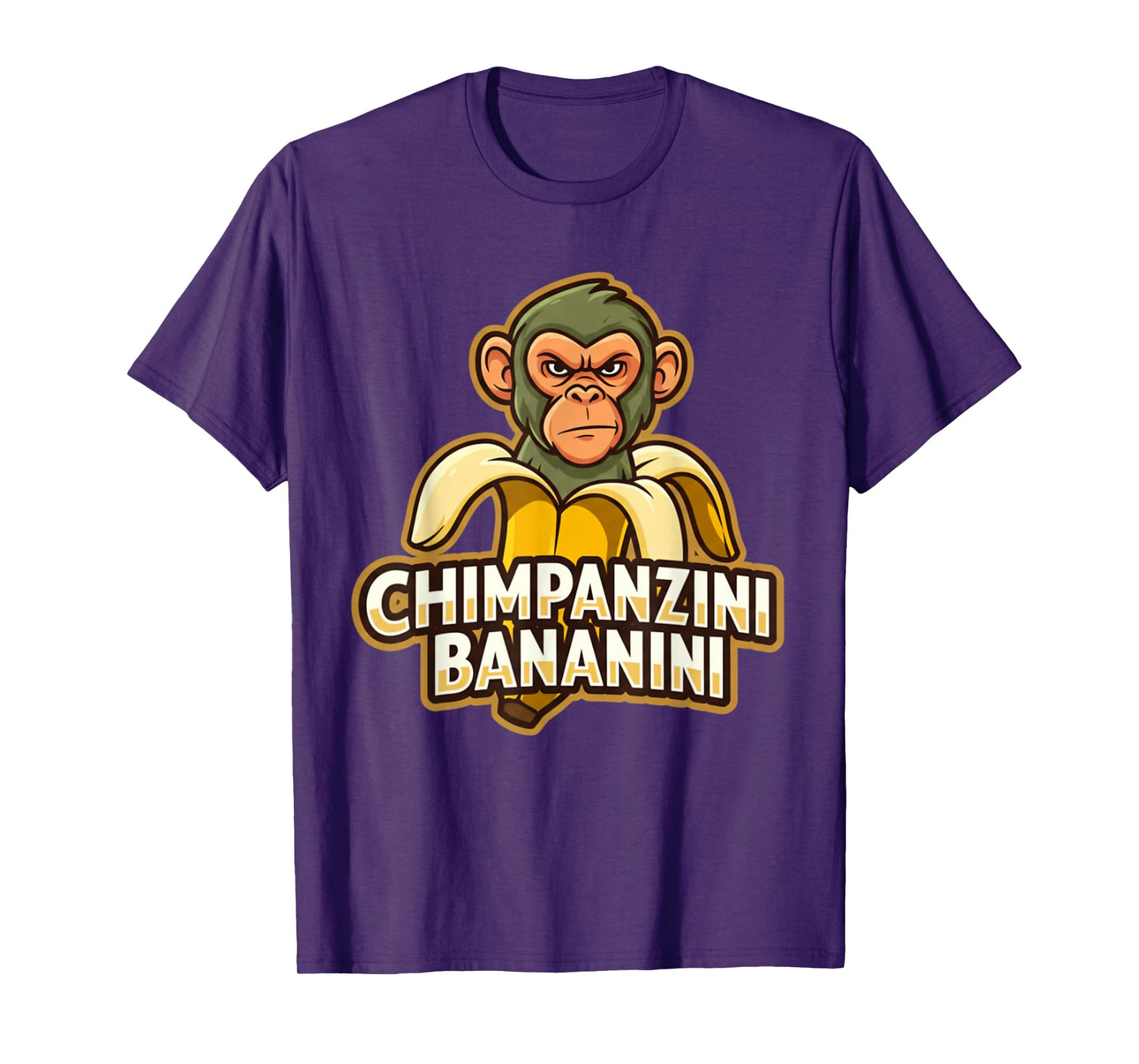 Chimpanzini Bananini Italian Brainrot Funny Meme White Color T-Shirt