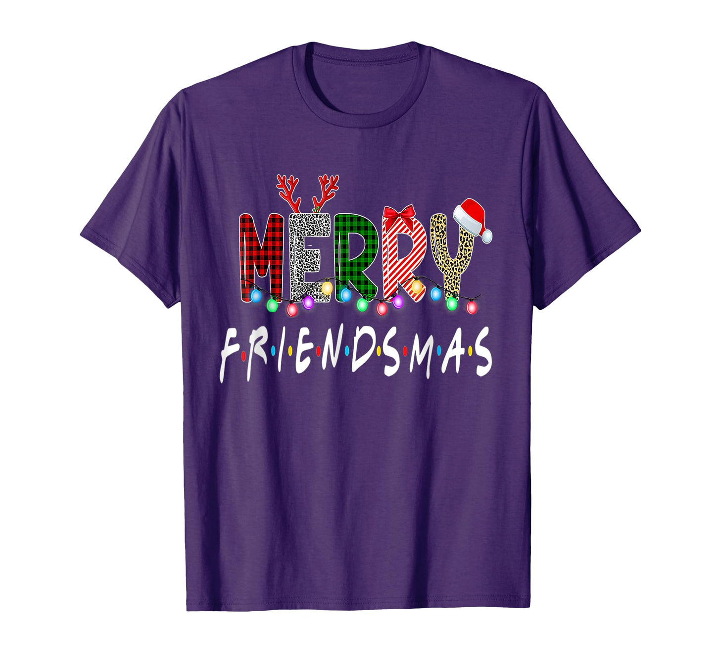 Merry Friendsmas Friends Christmas Matching Xmas Gifts Black T-Shirt