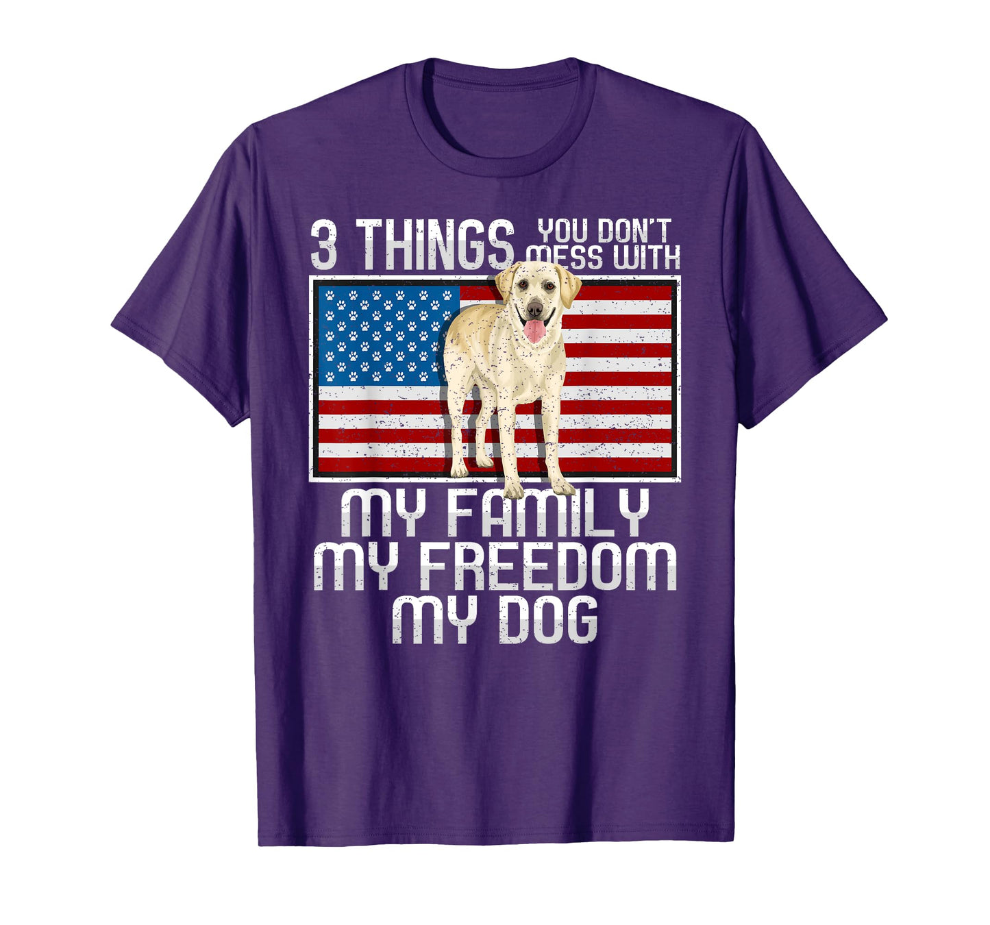 Yellow Labrador Retriever Dog 3 Things T-Shirt