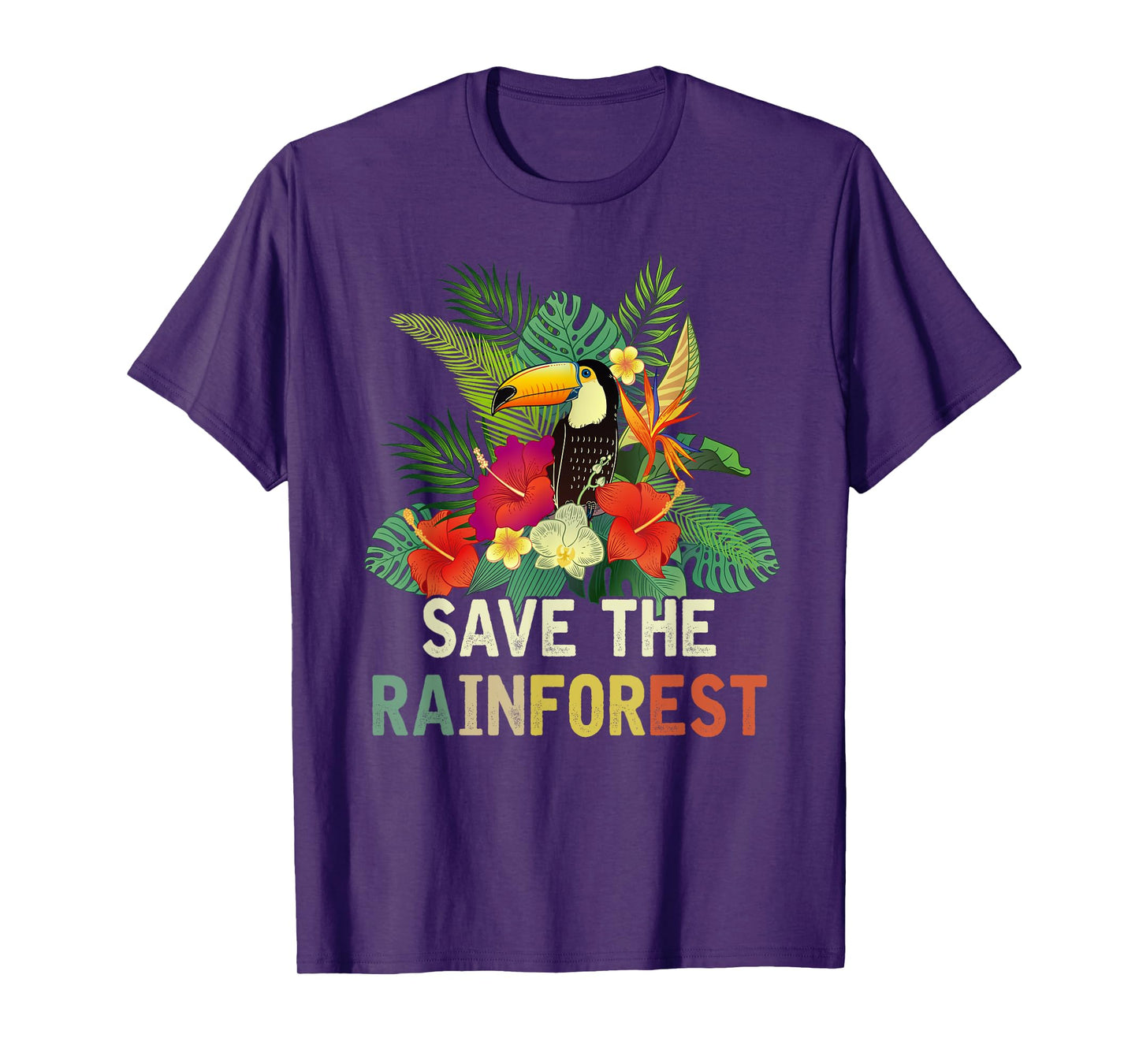 Retro Style Save The Rainforest Earth Day Gift T-Shirt