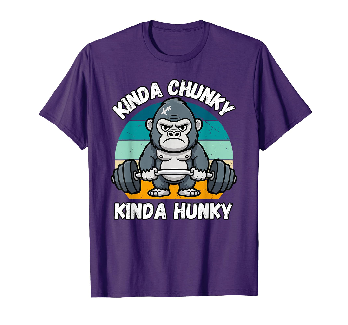 Kinda Chunky Kinda Hunky Weight Lifting Gorilla Funny Gym T-Shirt