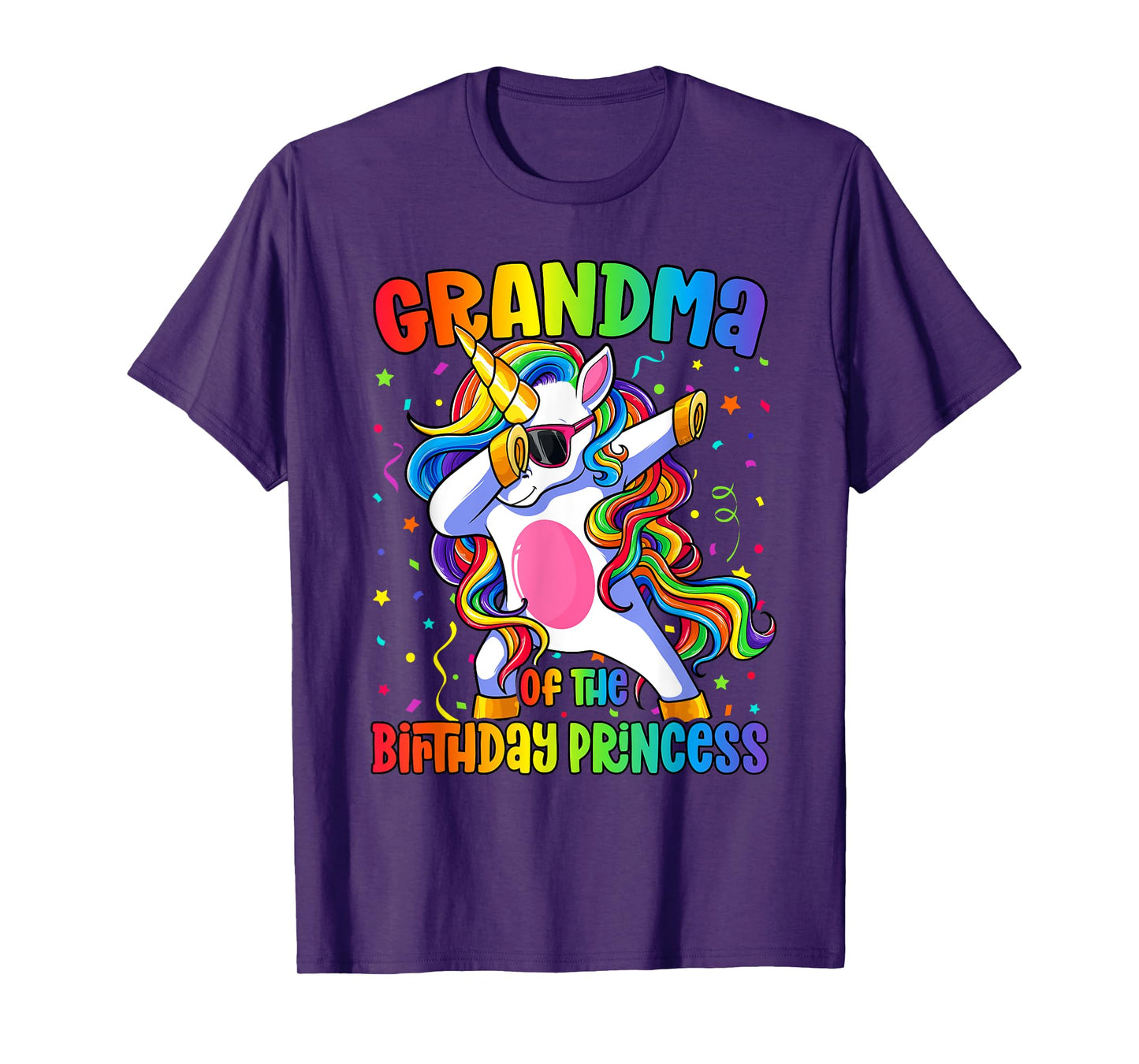 Grandma of the Birthday Princess Shirt Unicorn Grandma T-Shirt